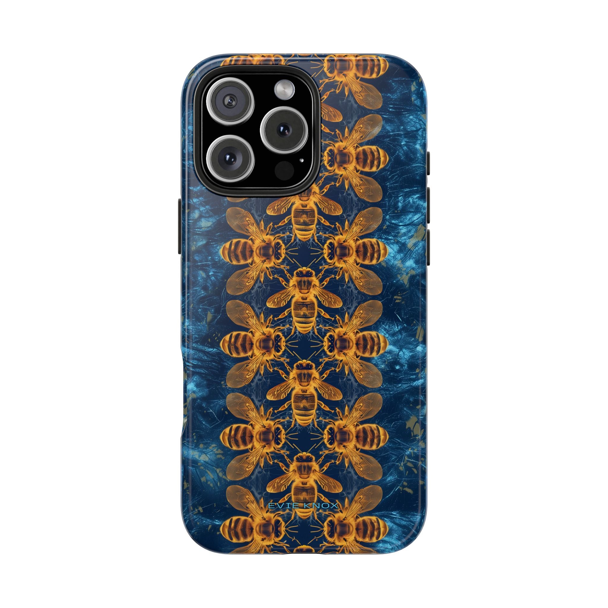 Bees On Blue iPhone Case