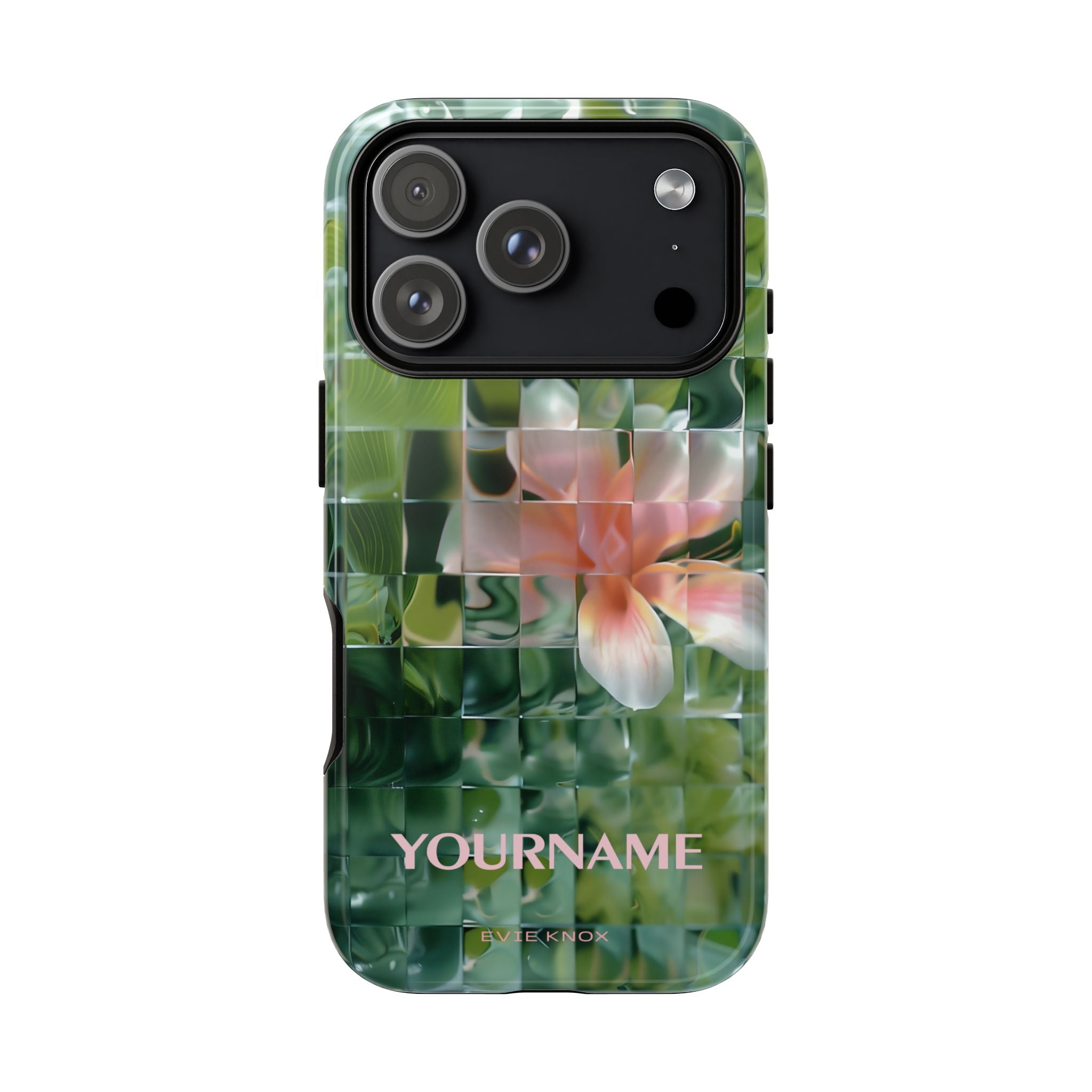 Tropical Mosaic Flower Tough iPhone Case - Personalizable Phone Case
