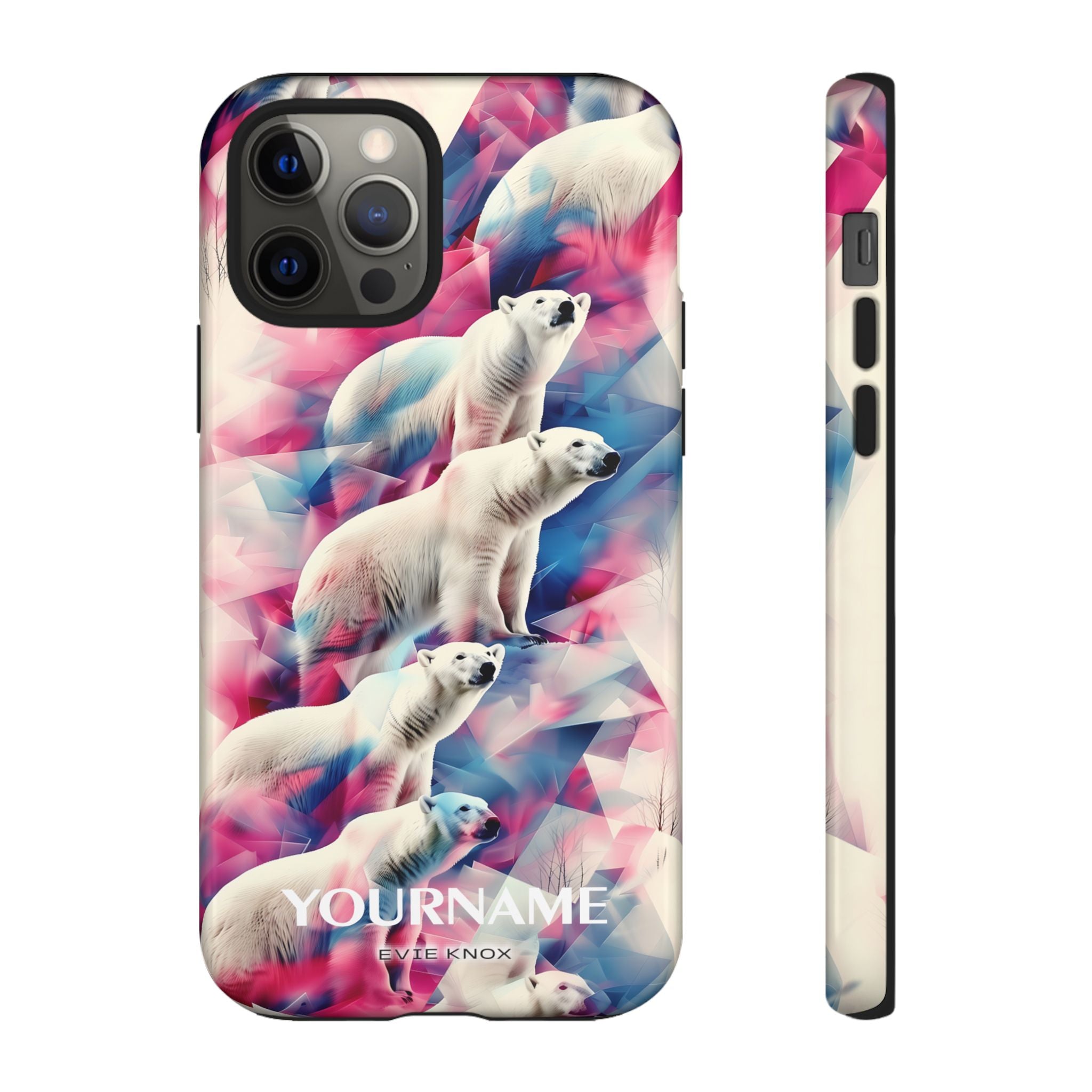 Polar Bear Prism Phone Case — Personalized Tough Case