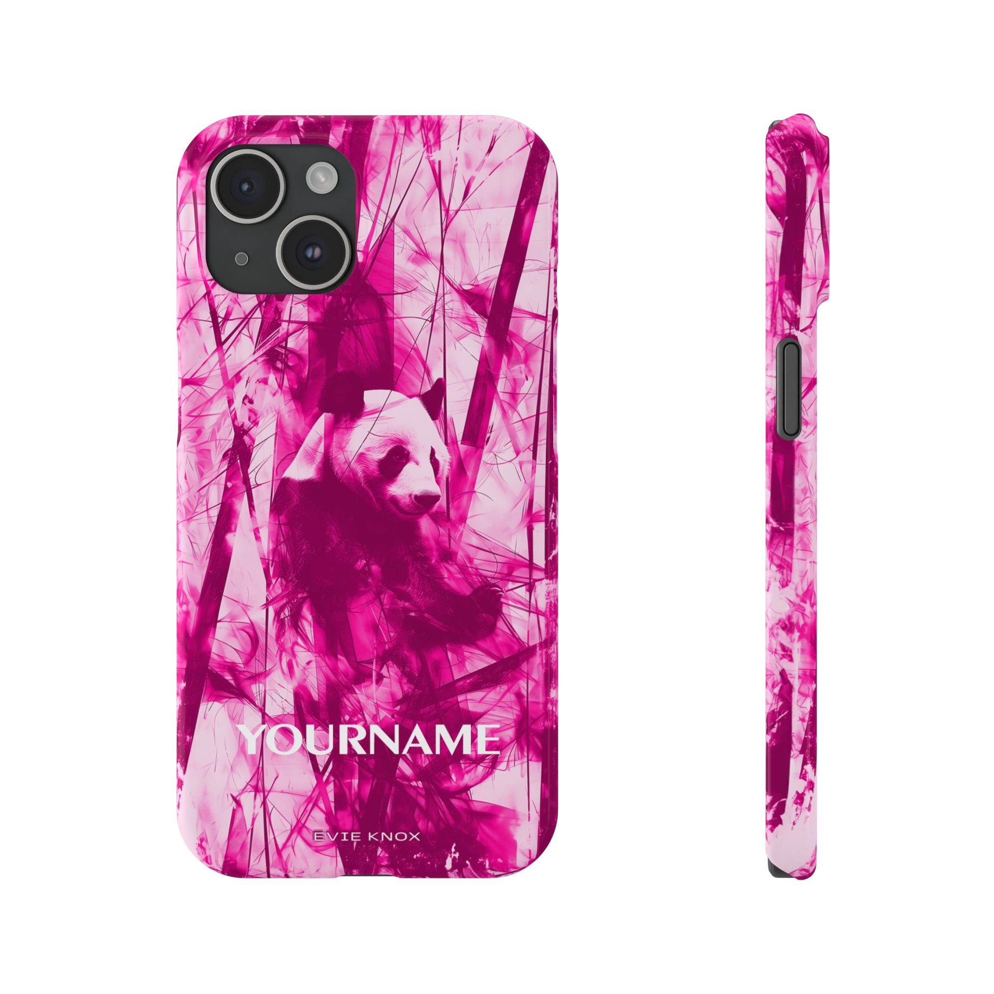 Berry Panda on Bamboo iPhone Case — Abstract Protective Slim Case