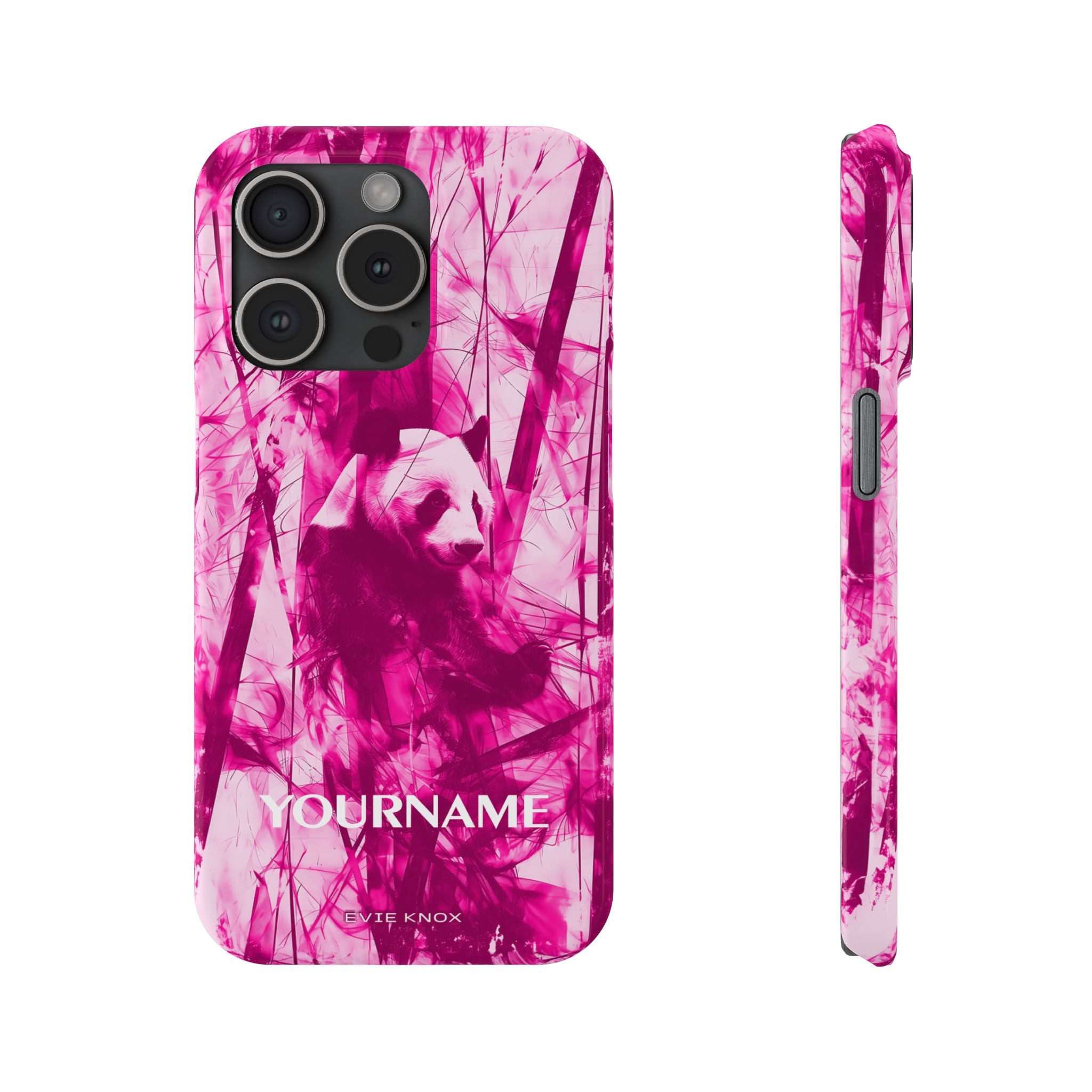 Berry Panda on Bamboo iPhone Case — Abstract Protective Slim Case