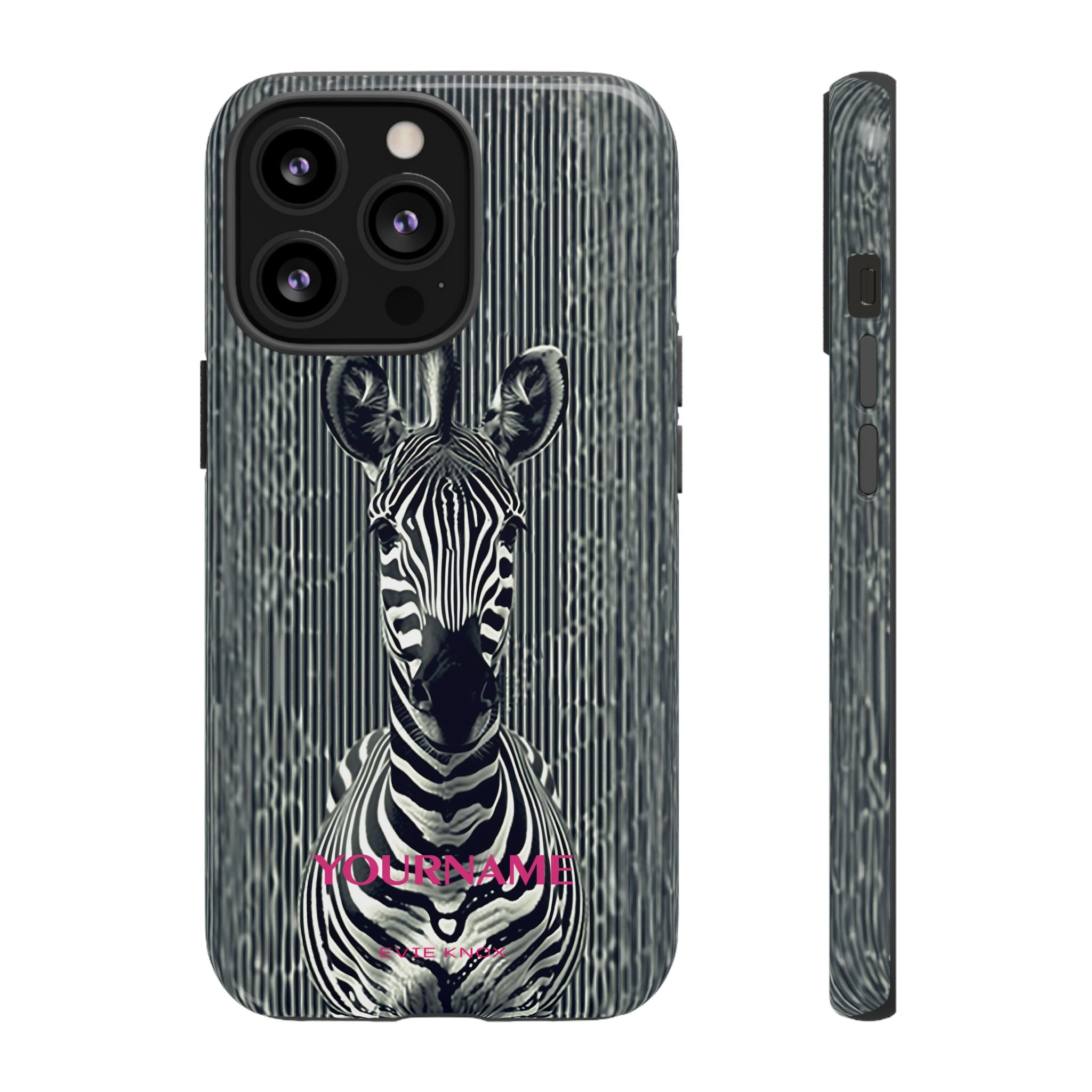 Zebra on Stripes Phone Case - Tough Protective iPhone Cover