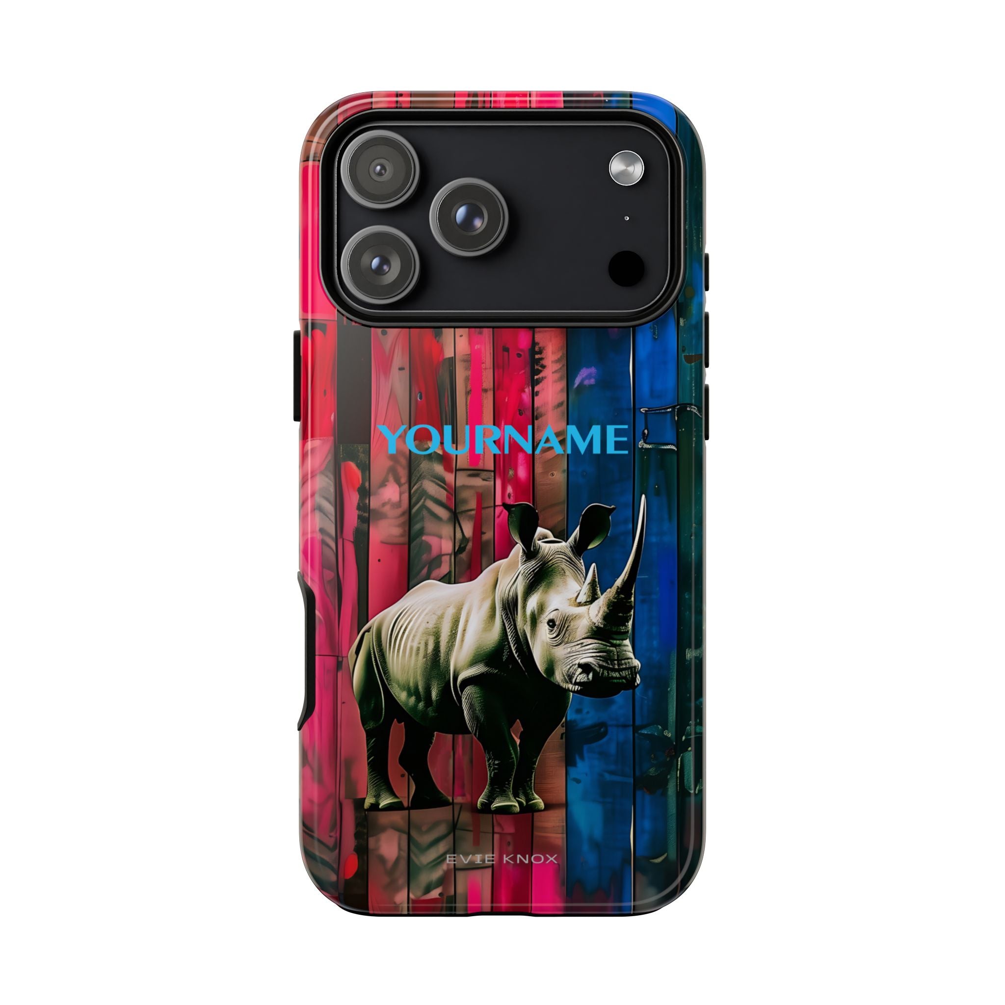 Rhinoceros Graphic Tough Phone Case — Personalized Protective Cover