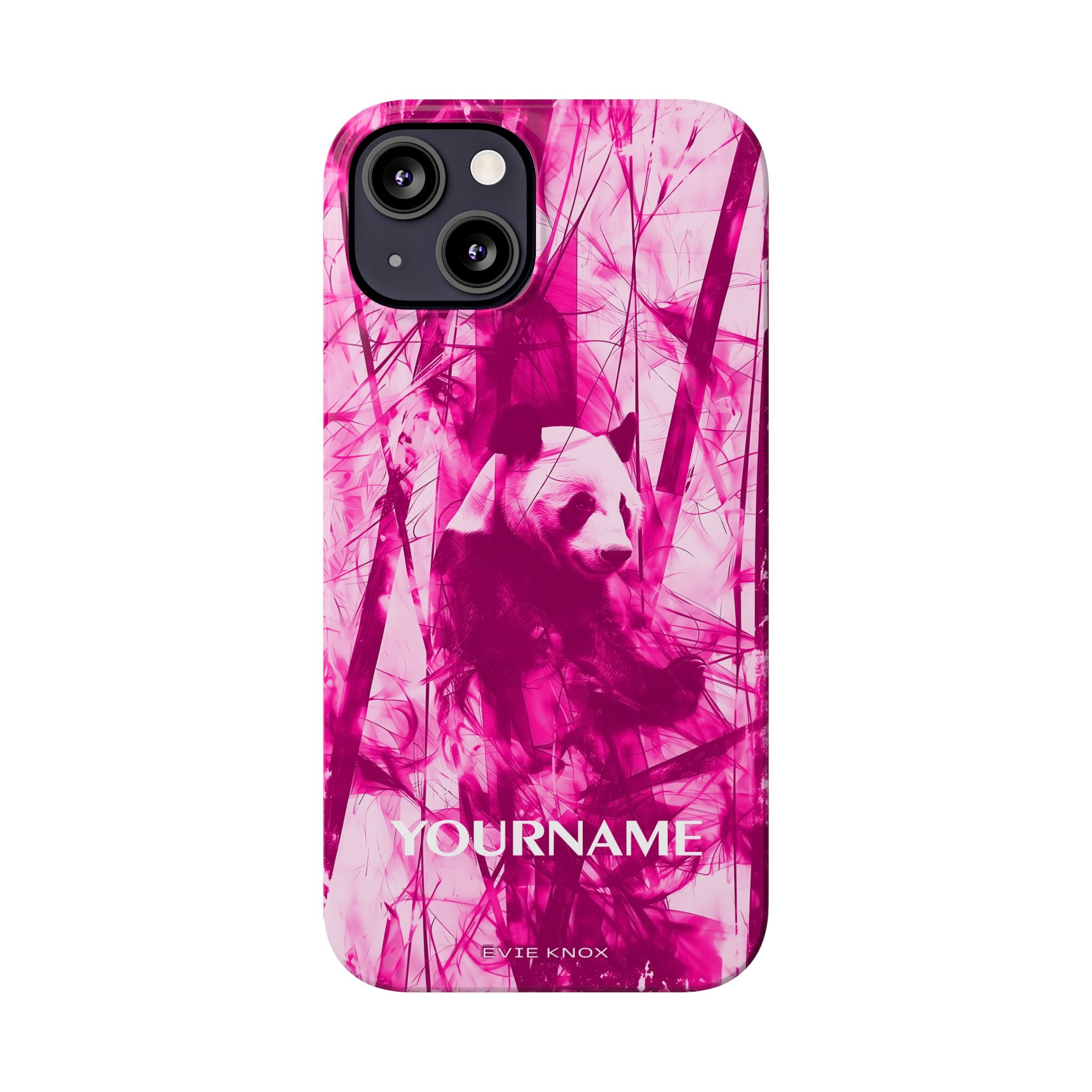 Berry Panda on Bamboo iPhone Case — Abstract Protective Slim Case