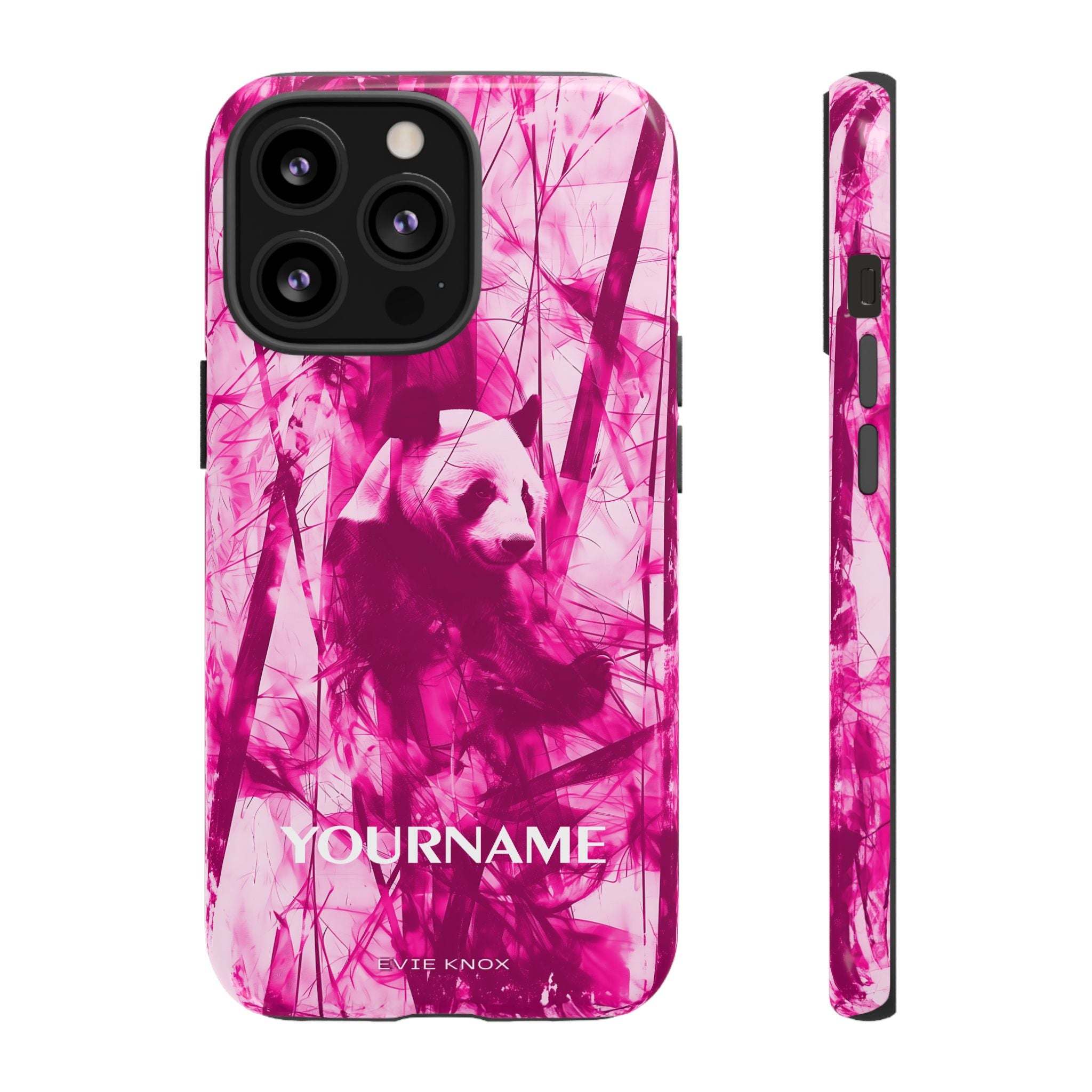 Berry Panda on Bamboo iPhone Case — Abstract Protective Tough Case