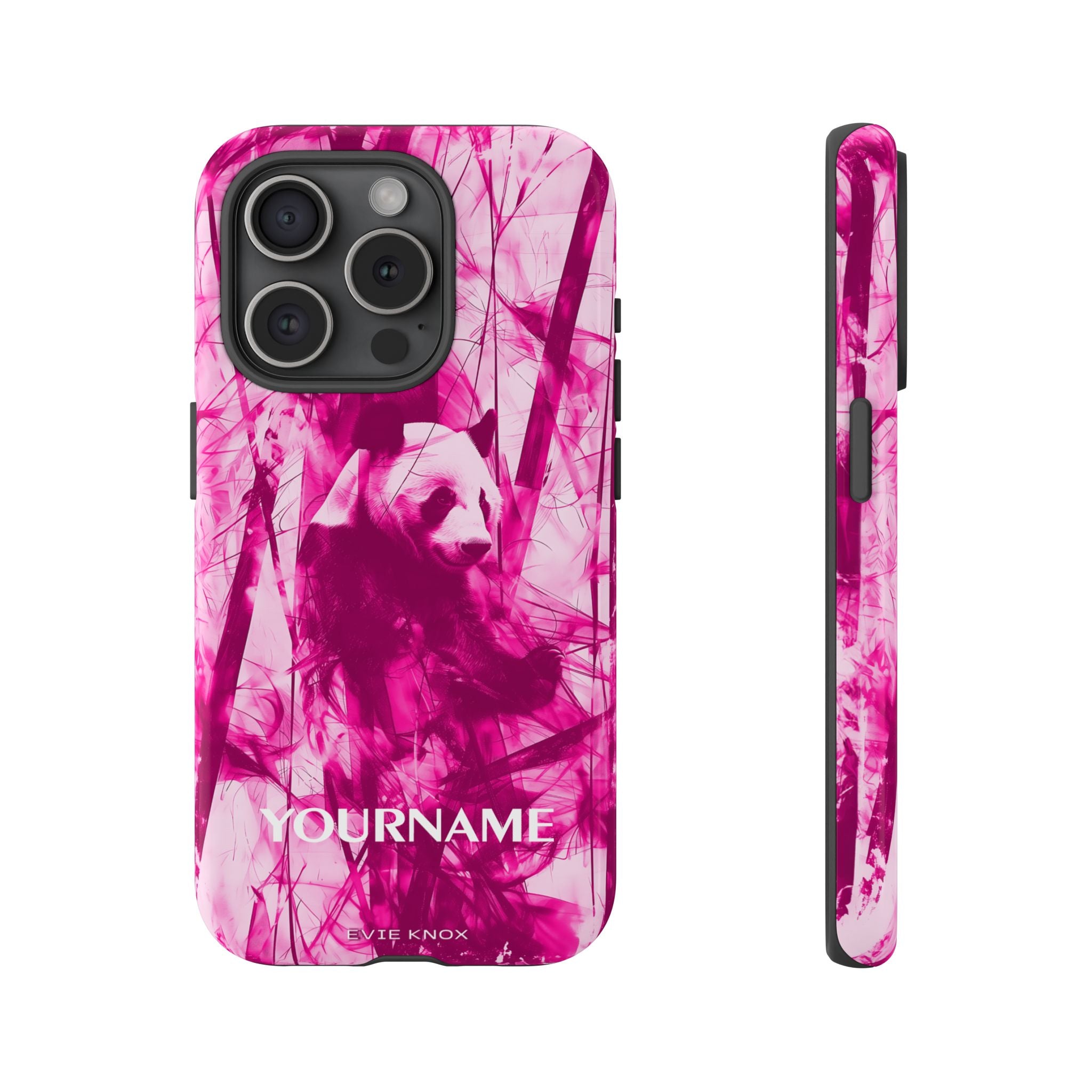 Berry Panda on Bamboo iPhone Case — Abstract Protective Tough Case