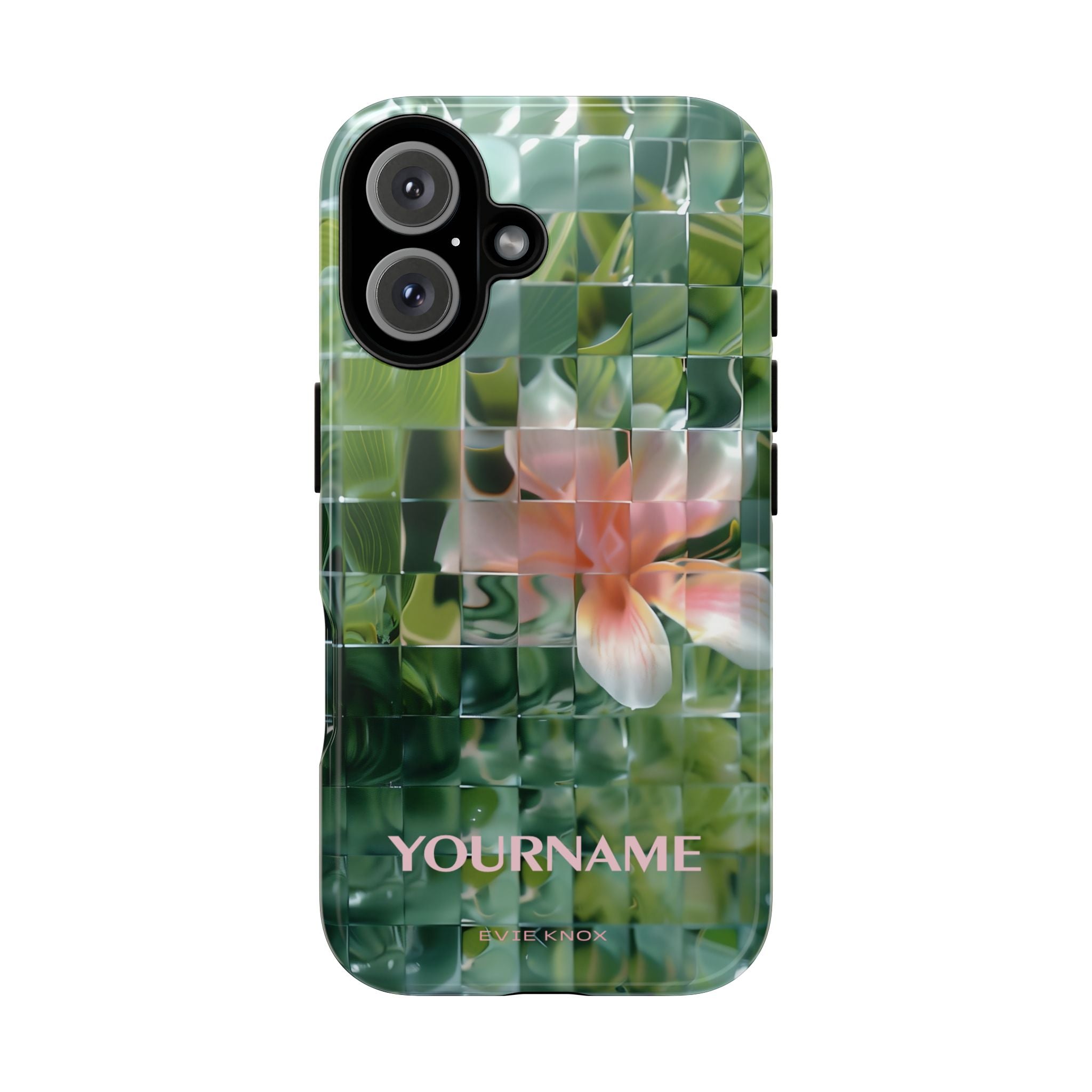 Tropical Mosaic Flower Tough iPhone Case - Personalizable Phone Case