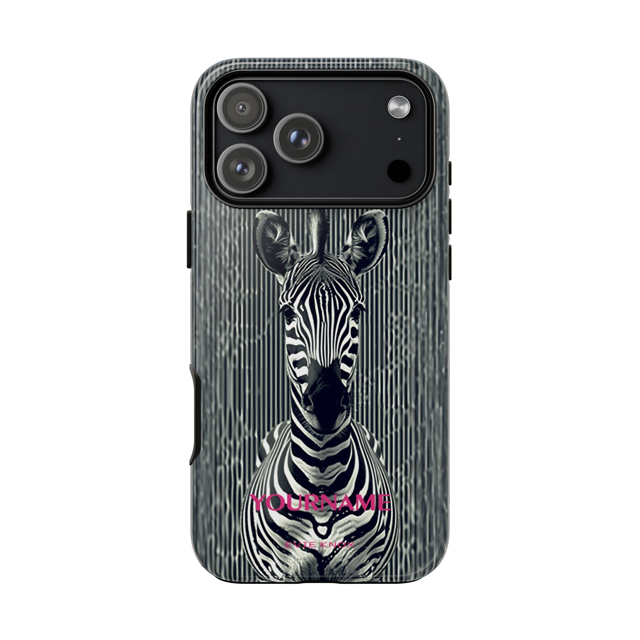 Zebra on Stripes Phone Case - Tough Protective iPhone Cover