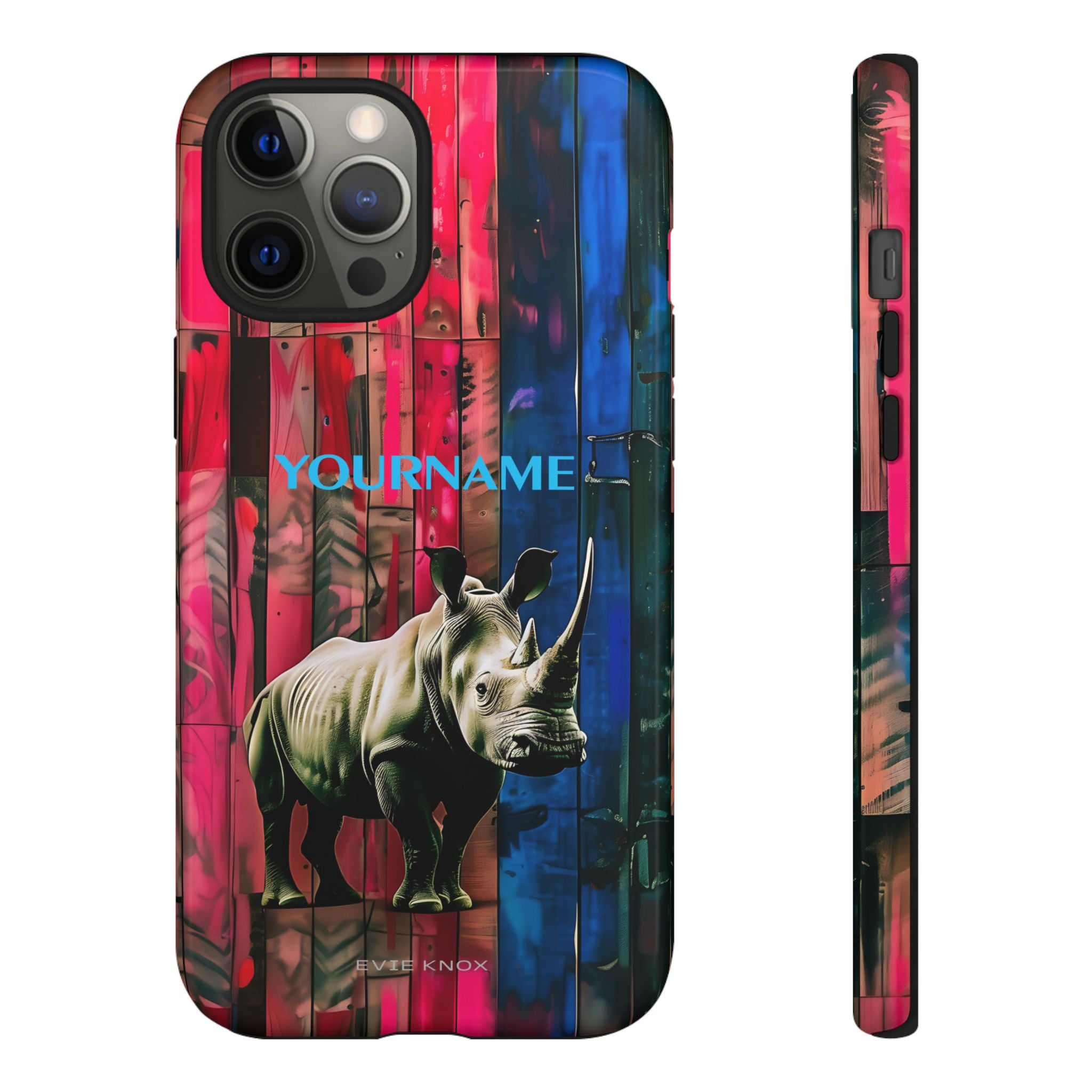 Rhinoceros Graphic Tough Phone Case — Personalized Protective Cover