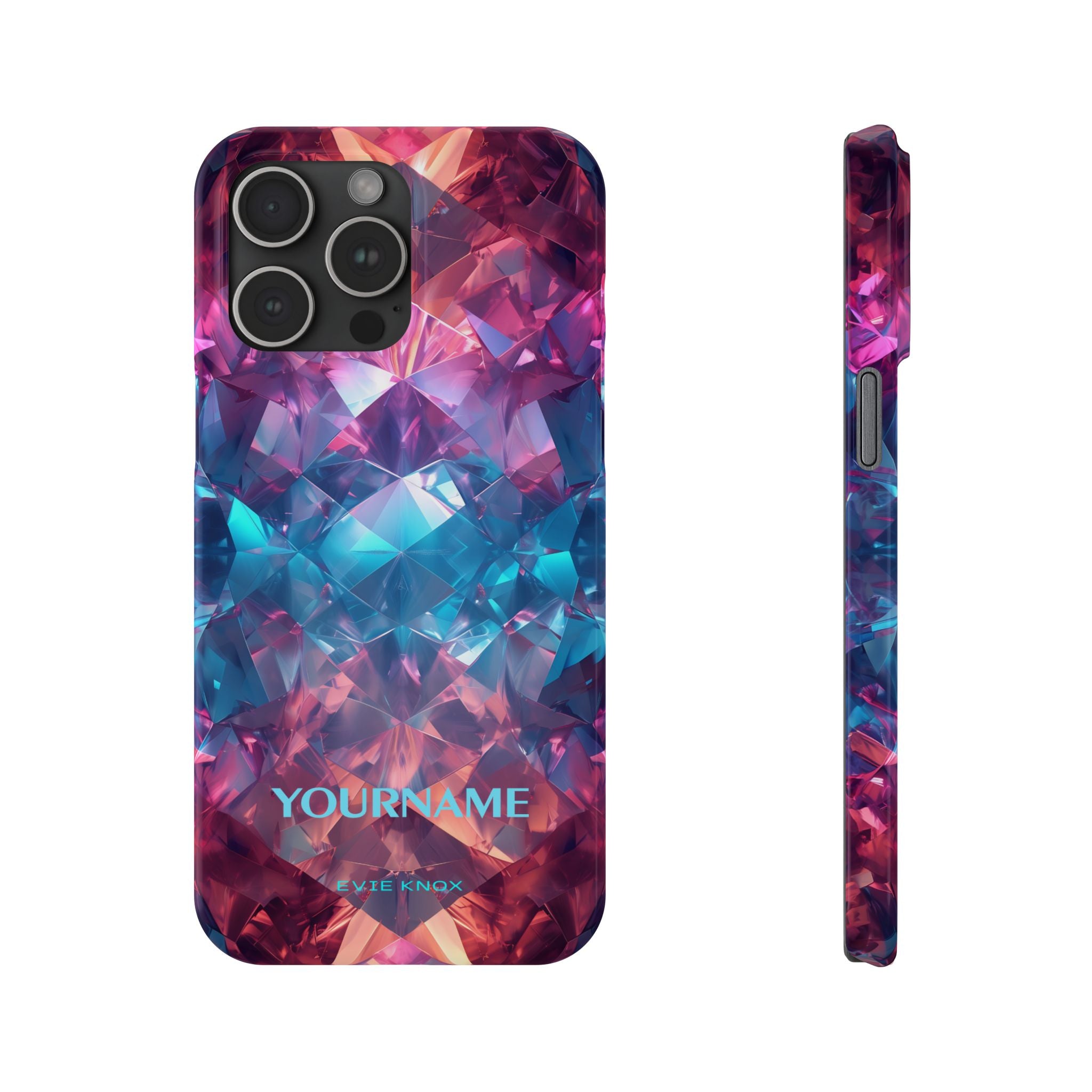 Supernova Gemstone Effect Slim iPhone Case - Customized Phone Case