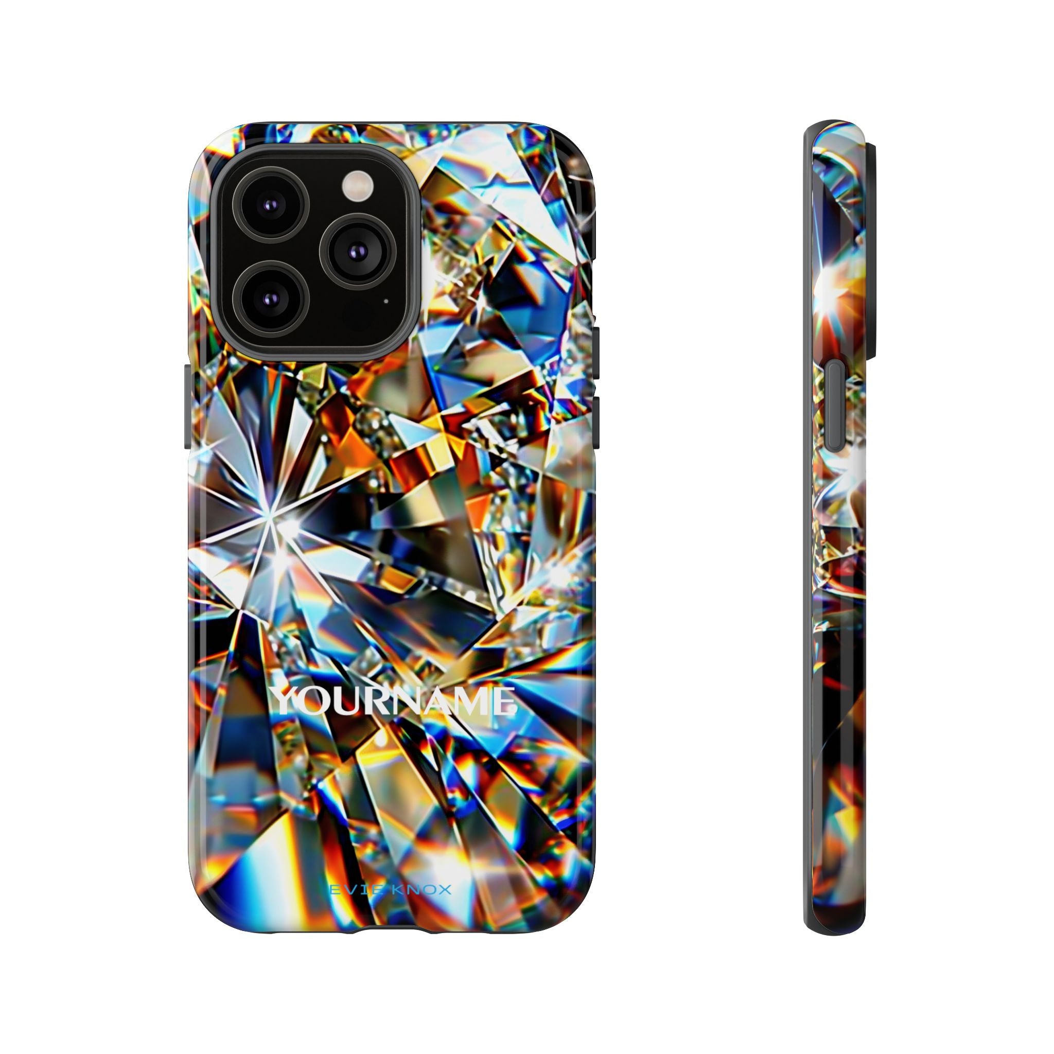 Diamond Facet Tough Case — Prismatic Crystal Print Phone Cover