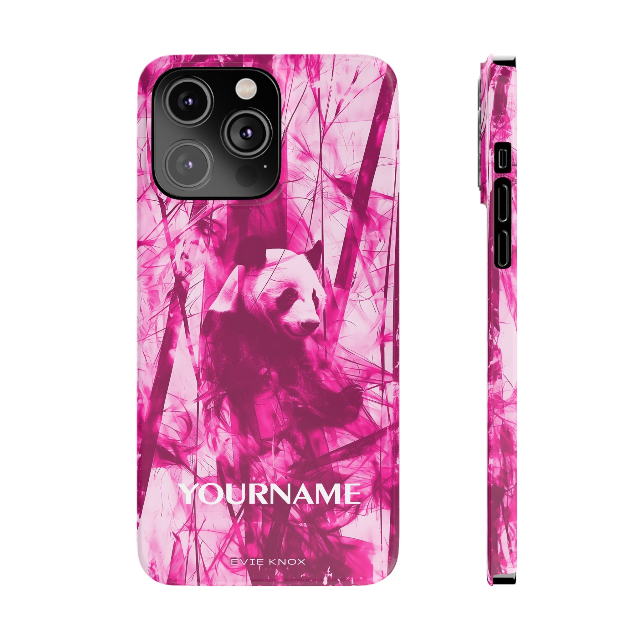 Berry Panda on Bamboo iPhone Case — Abstract Protective Slim Case
