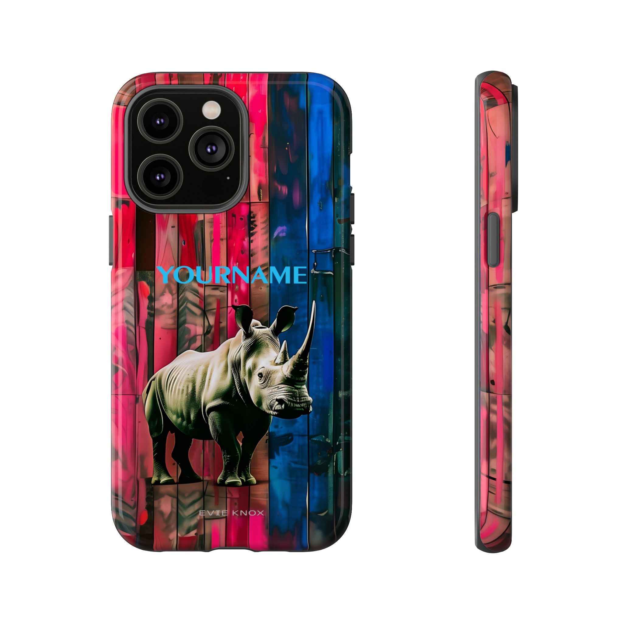 Rhinoceros Graphic Tough Phone Case — Personalized Protective Cover