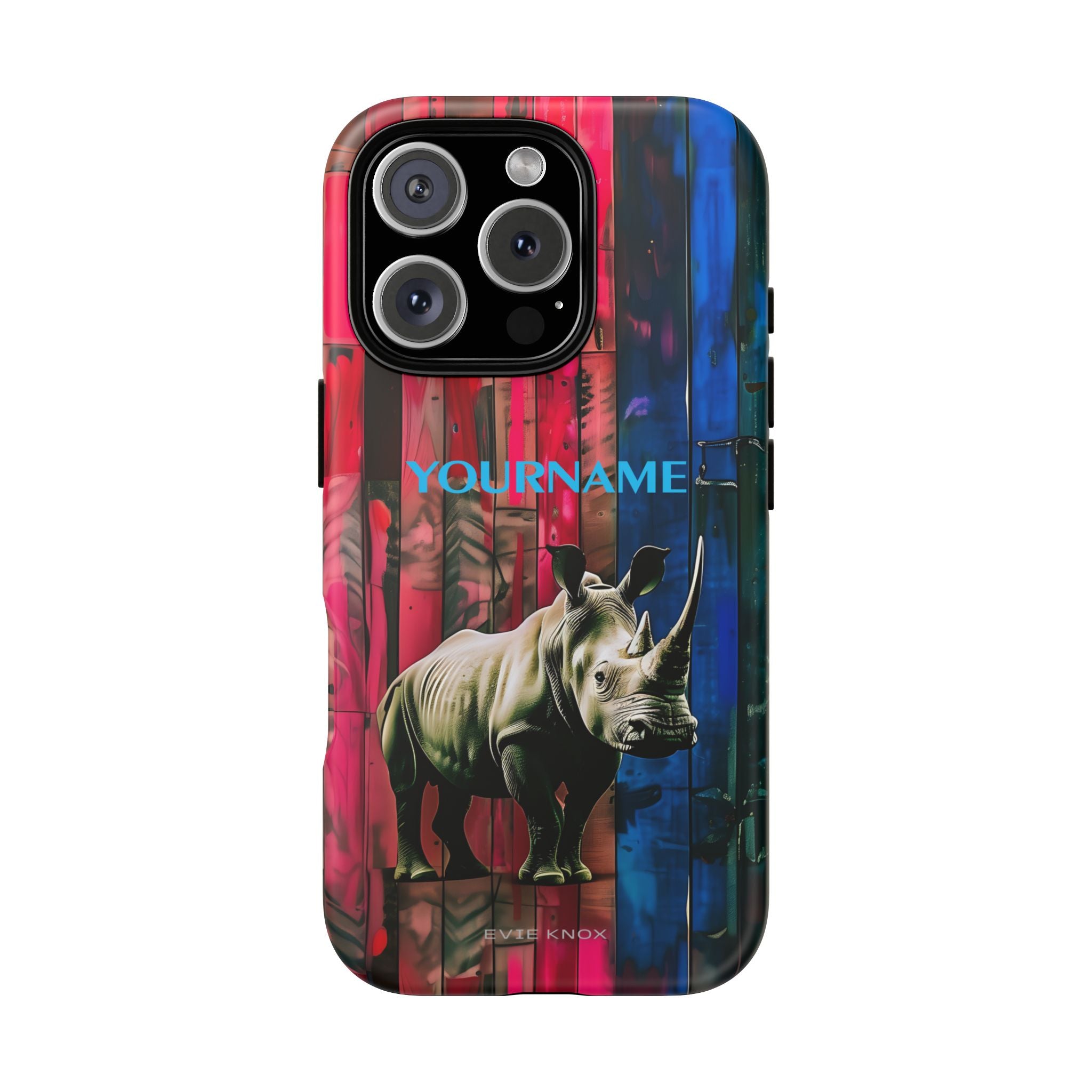 Rhinoceros Graphic Tough Phone Case — Personalized Protective Cover