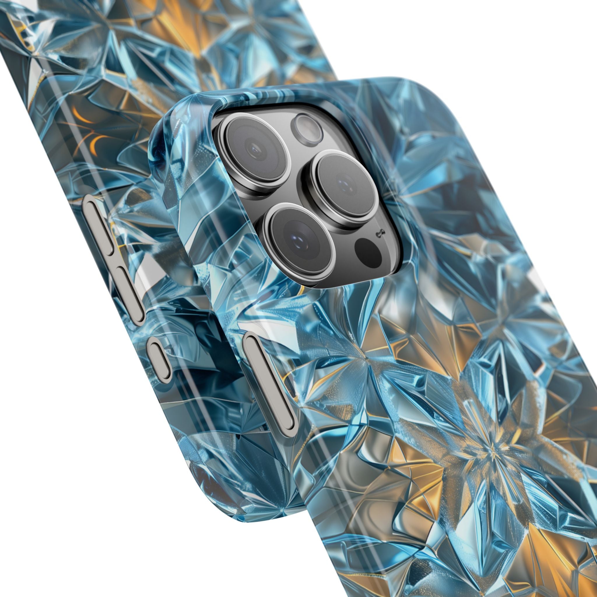 Blue Crystal Kaleidoscope Phone Case — Slim Protective iPhone Cover