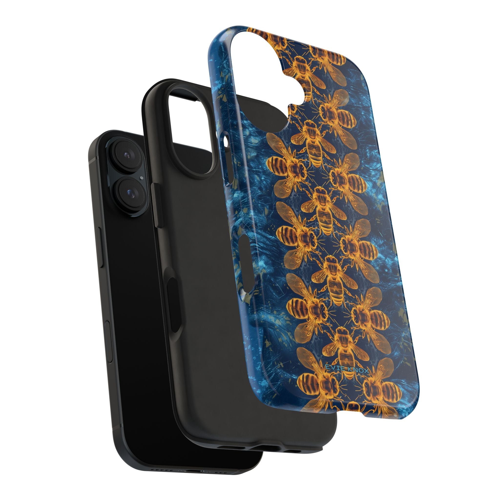 Bees On Blue iPhone Case