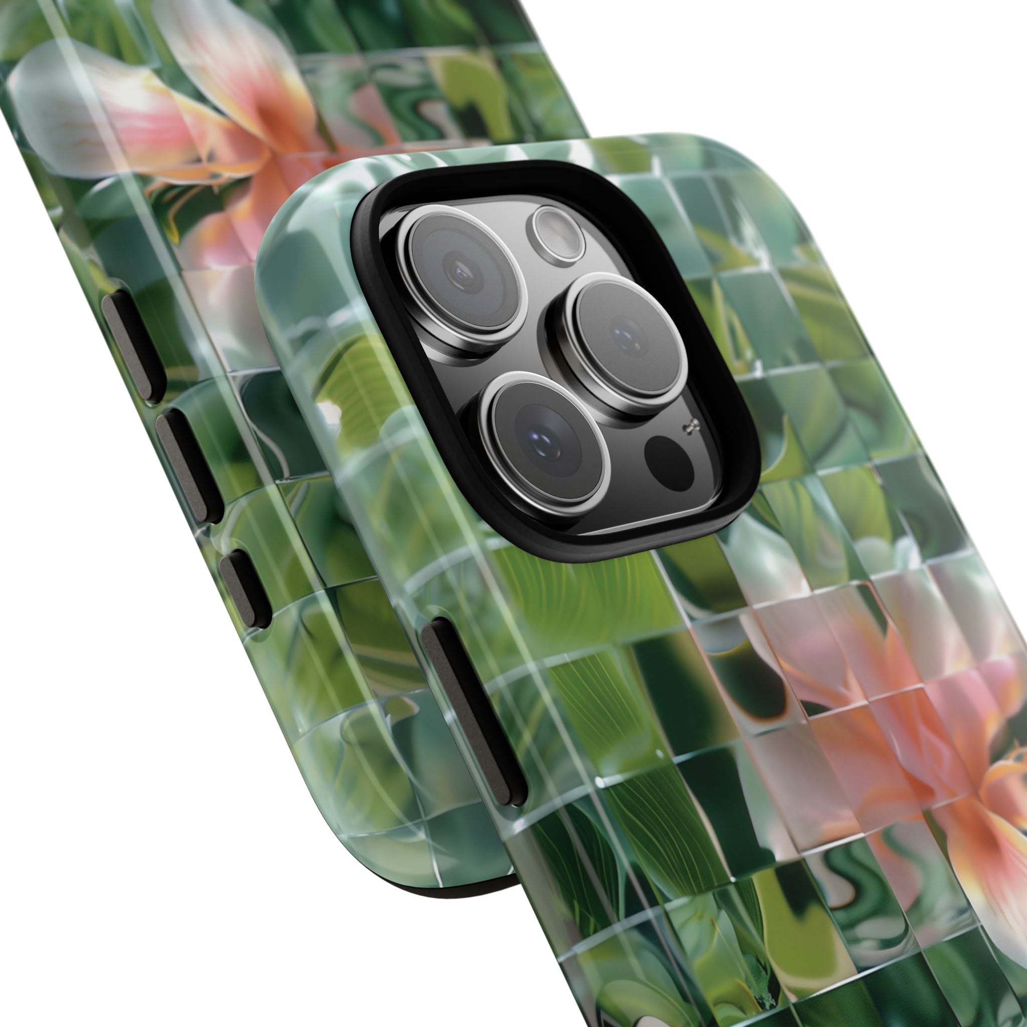 Tropical Mosaic Flower Tough iPhone Case