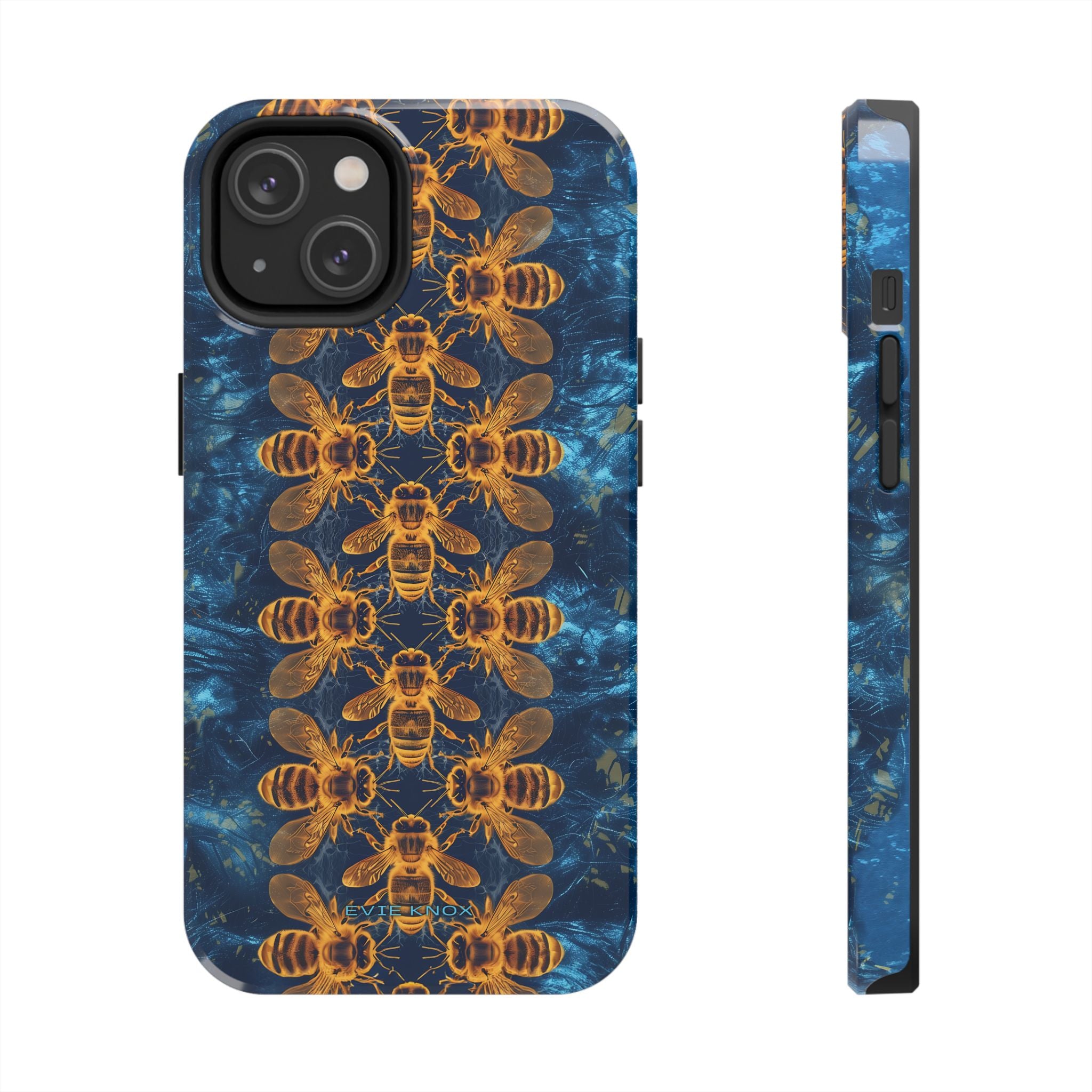 Bees On Blue iPhone Case