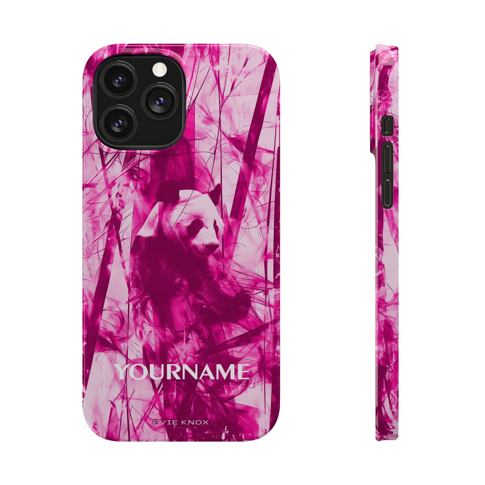 Berry Panda on Bamboo iPhone Case — Abstract Protective Slim Case