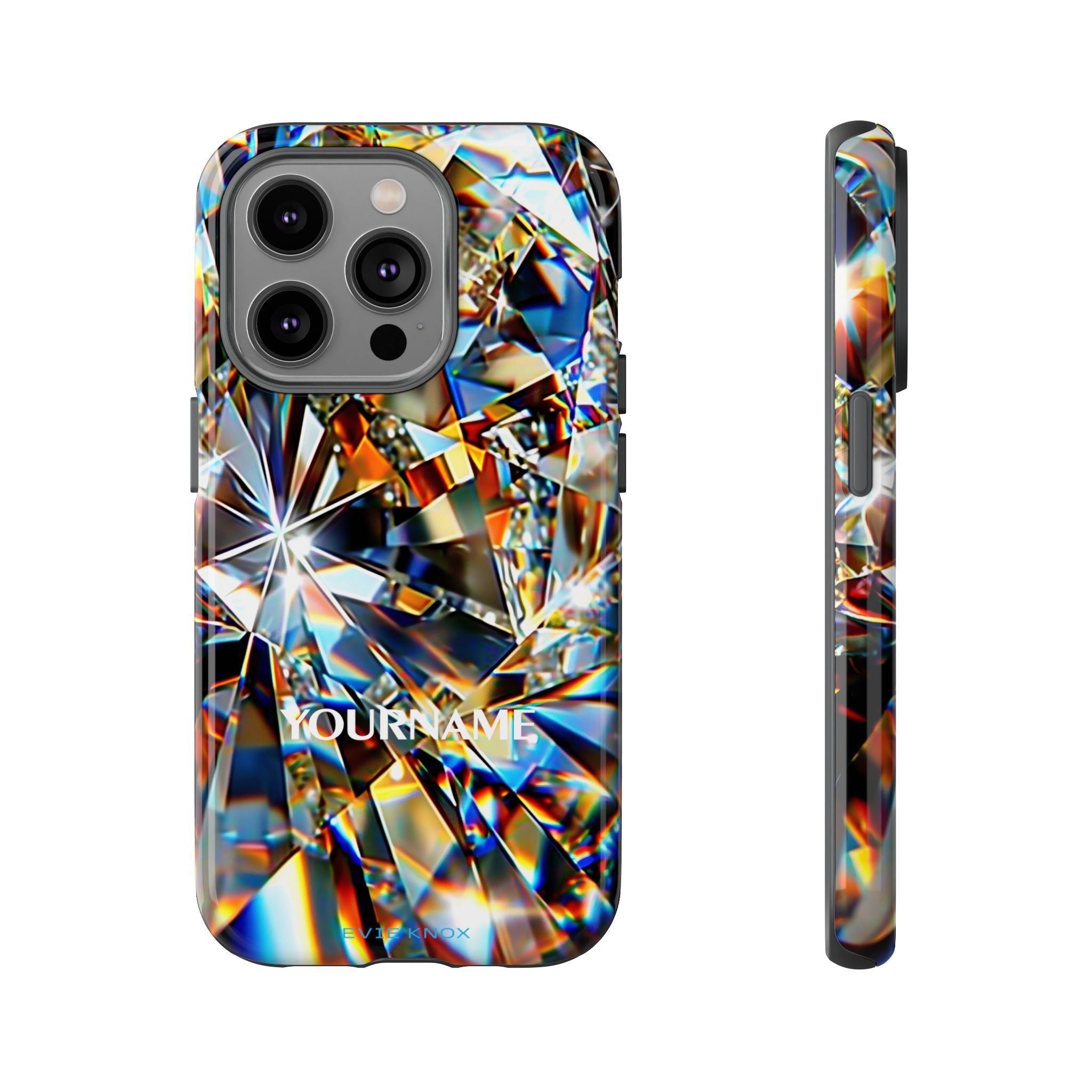 Diamond Facet Tough Case — Prismatic Crystal Print Phone Cover