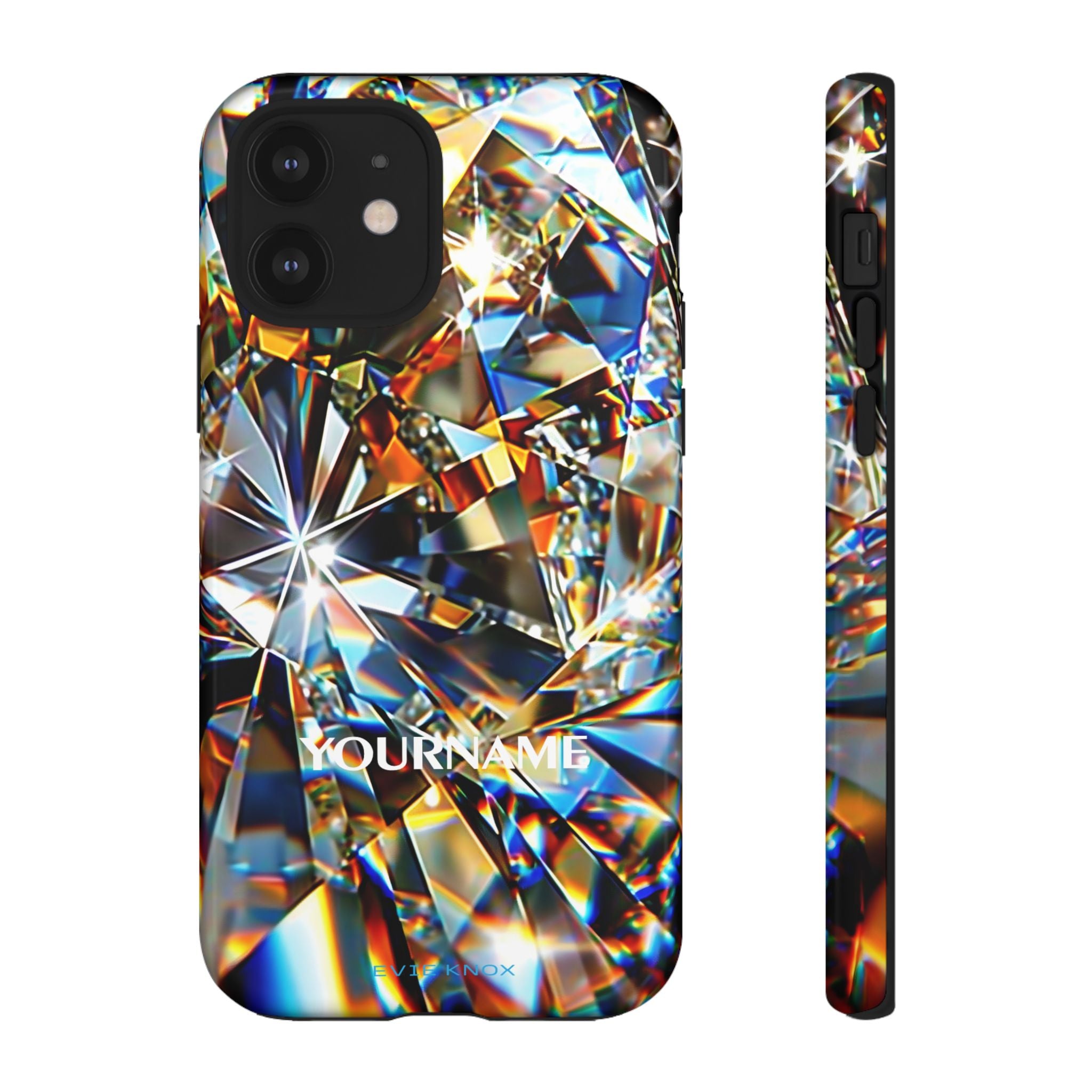 Diamond Facet Tough Case — Prismatic Crystal Print Phone Cover
