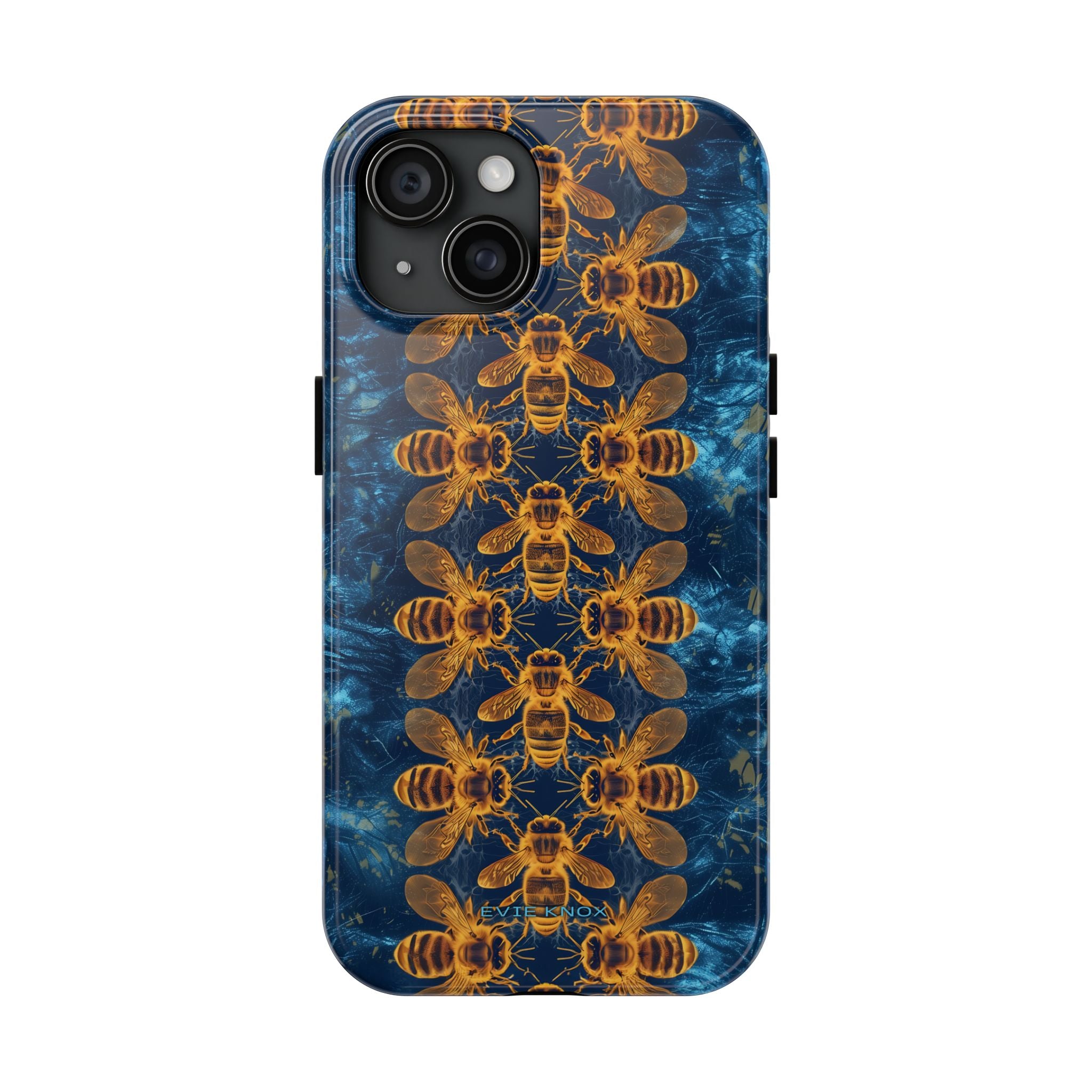 Bees On Blue iPhone Case