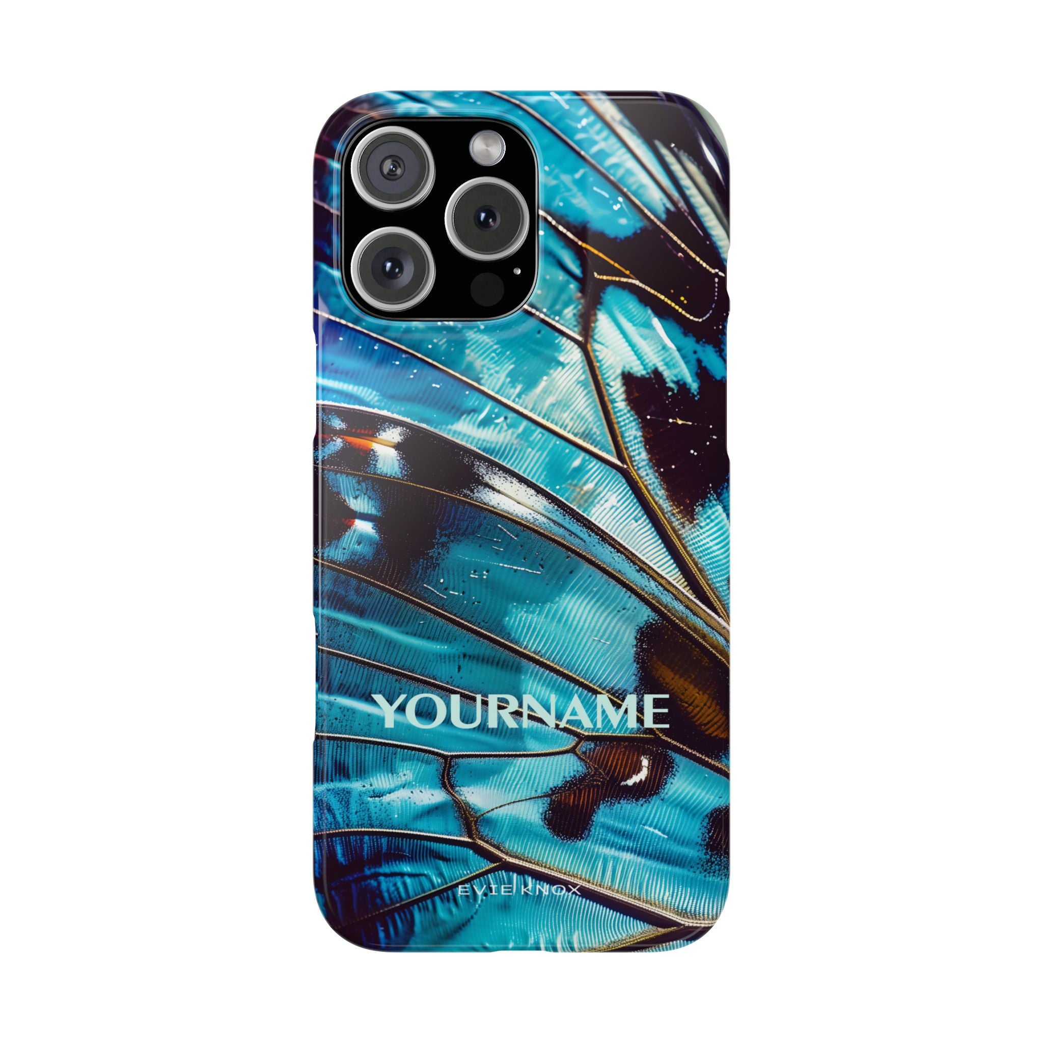 Blue Morpho Butterfly Wing Slim Phone Case