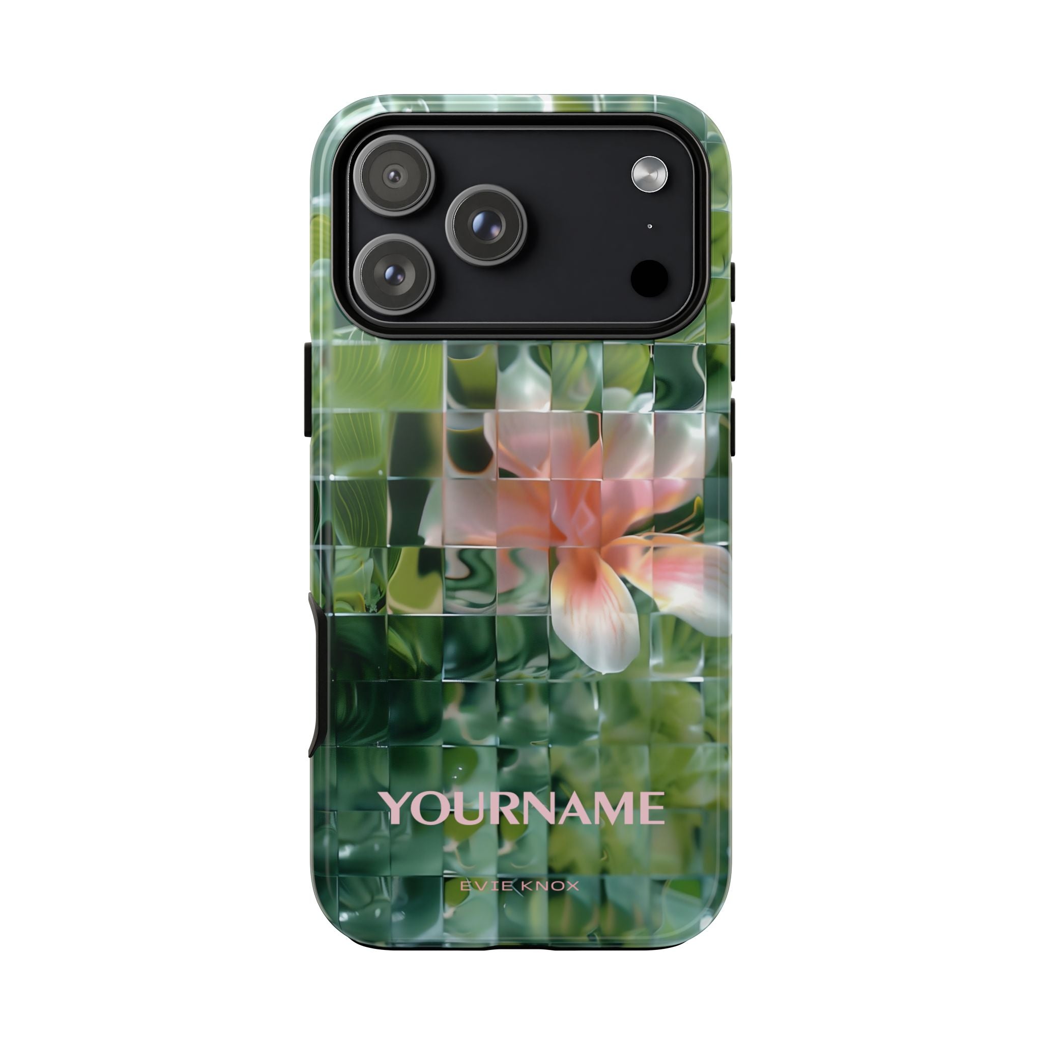 Tropical Mosaic Flower Tough iPhone Case - Personalizable Phone Case