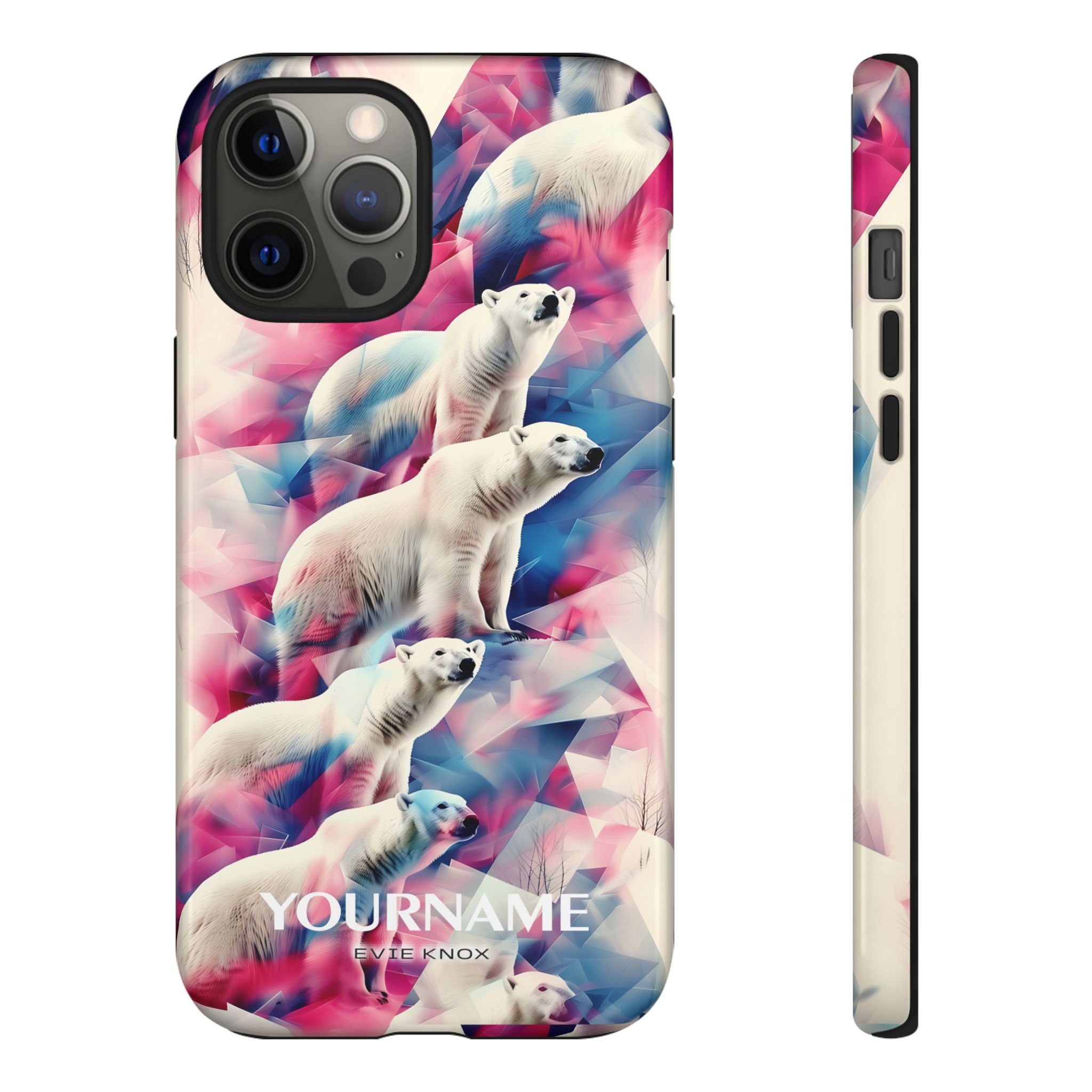 Polar Bear Prism Phone Case — Personalized Tough Case