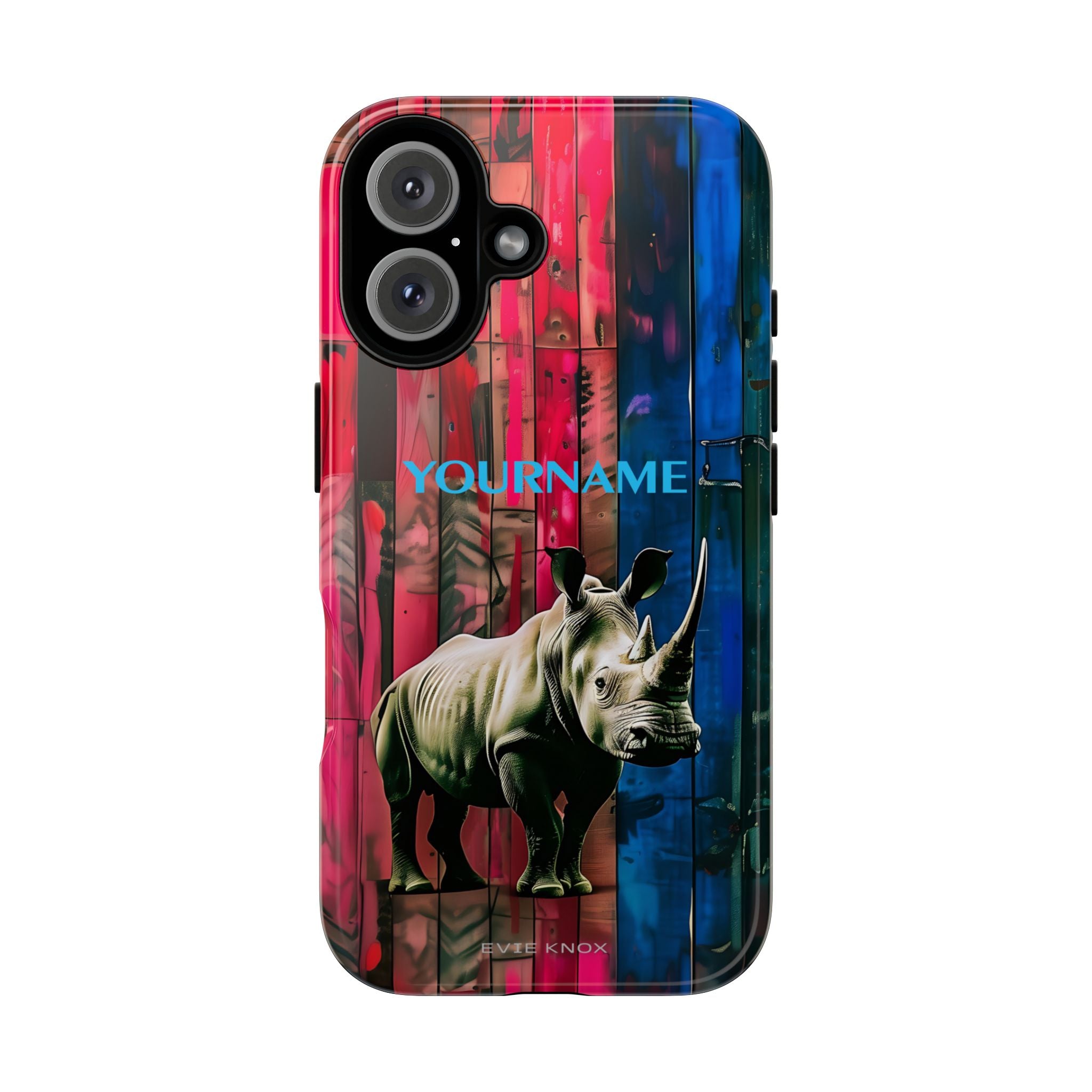 Rhinoceros Graphic Tough Phone Case — Personalized Protective Cover