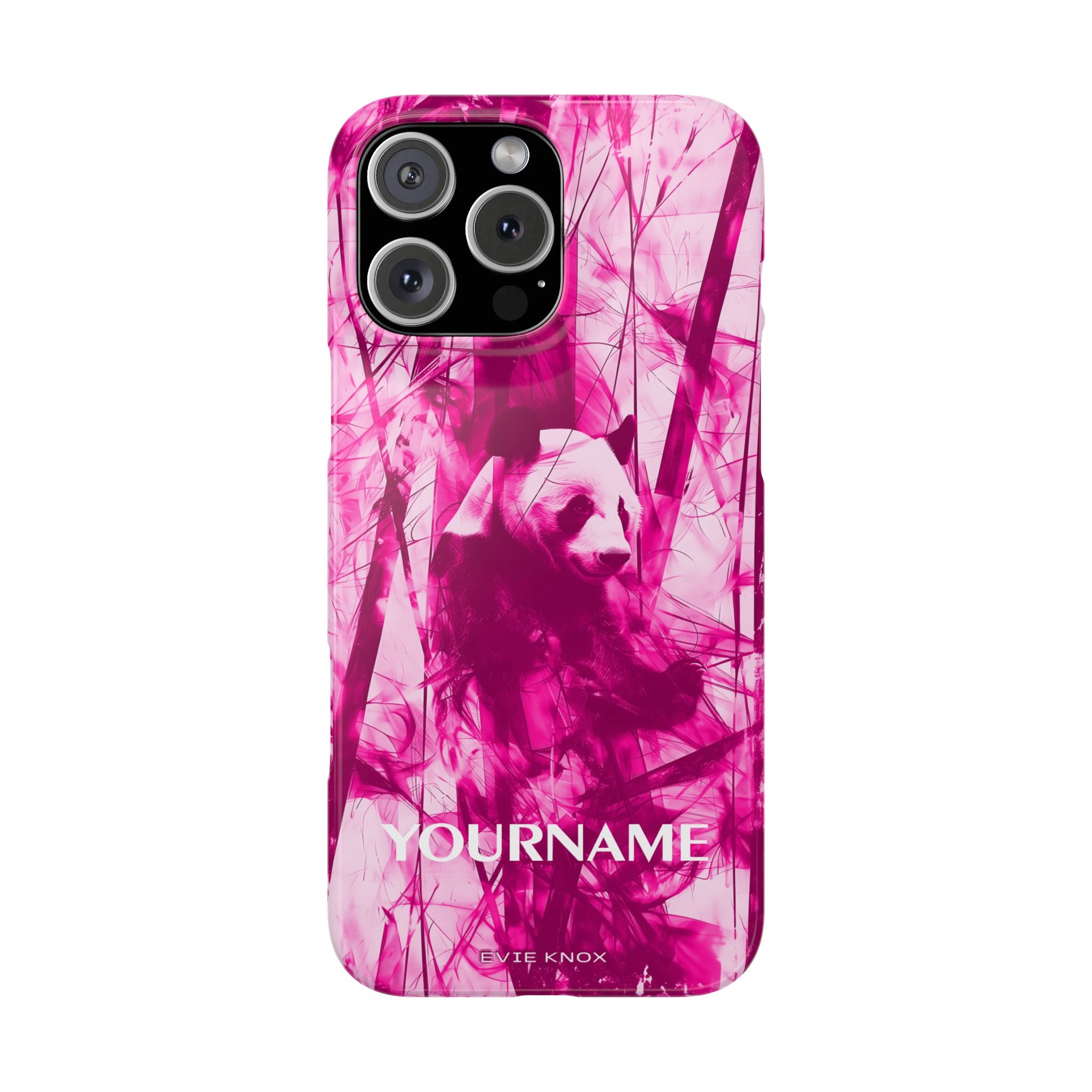Berry Panda on Bamboo iPhone Case — Abstract Protective Slim Case