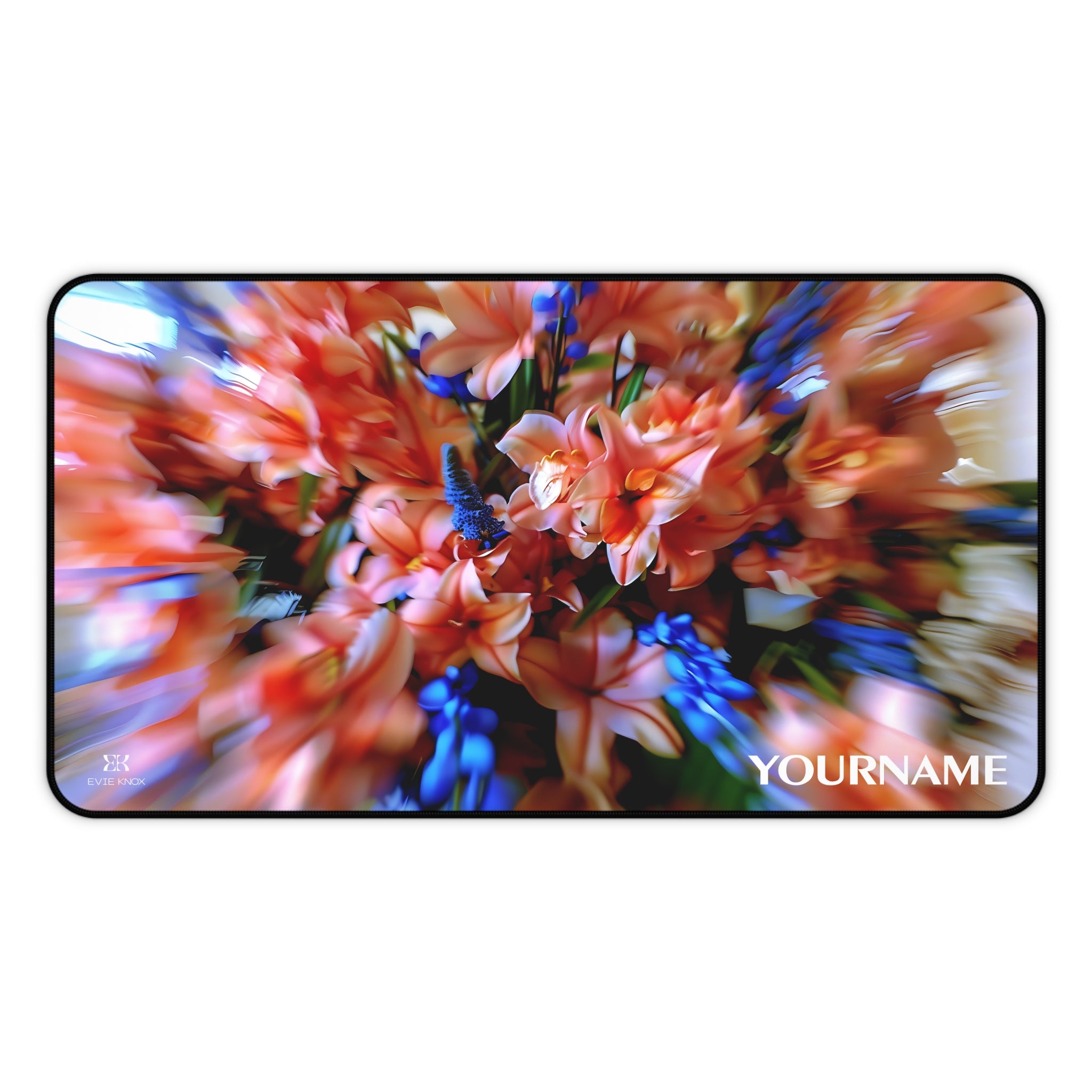 Vibrant Lily Bloom Desk Mat — Zoom Focus Floral Mouse Pad