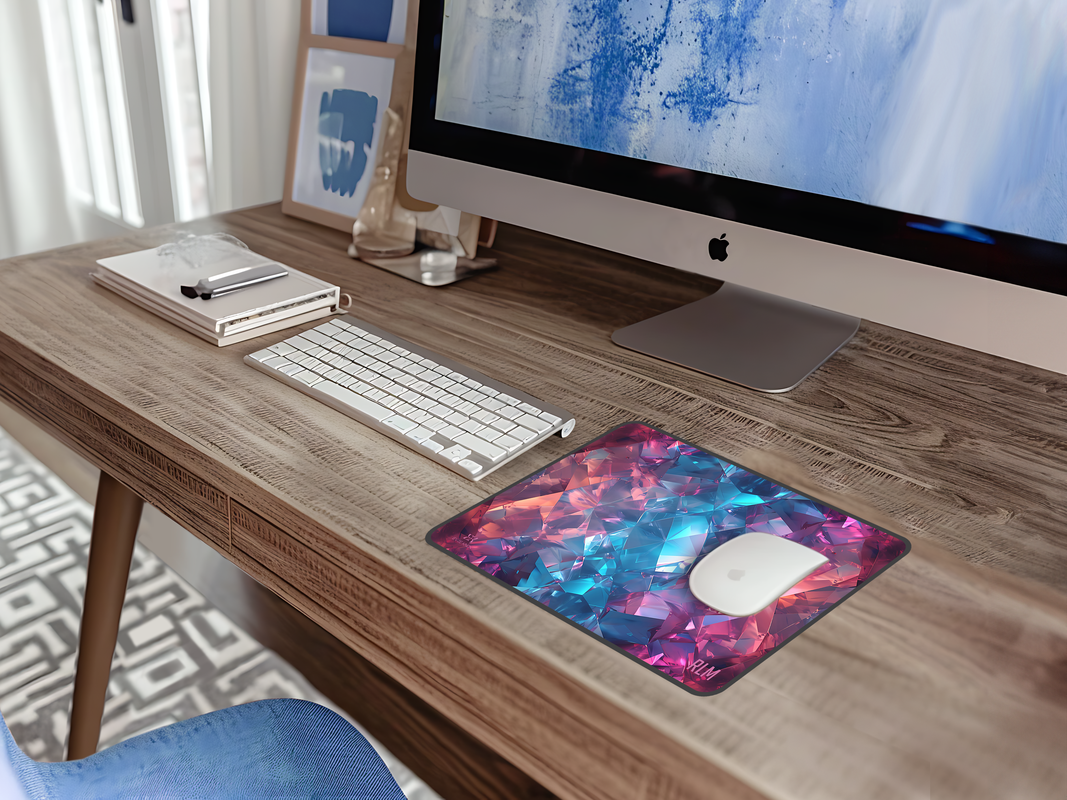 Super Nova Gemstone Desk Mat — Personalized Gemstone Mouse Pad