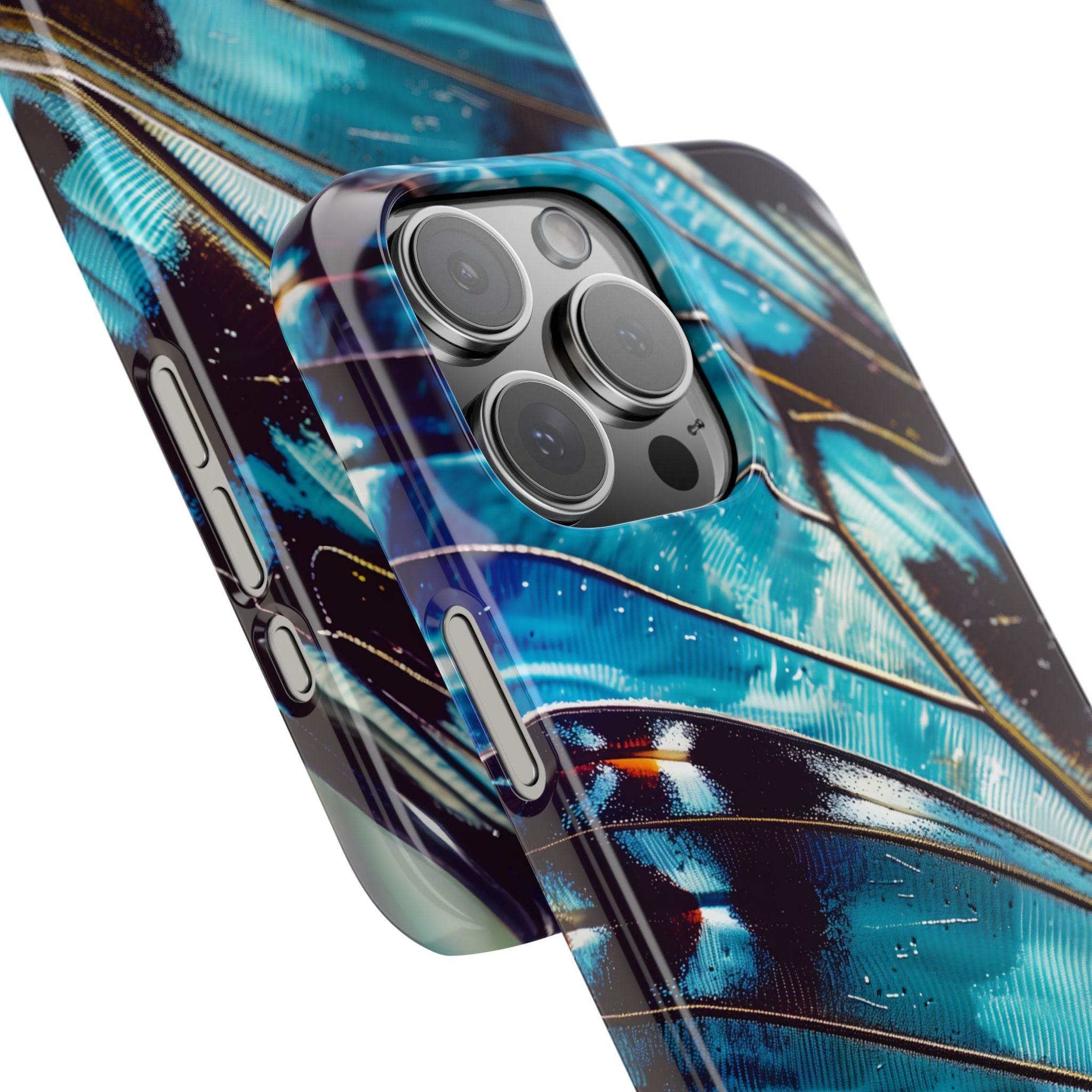 Blue Morpho Butterfly Wing Slim Phone Case
