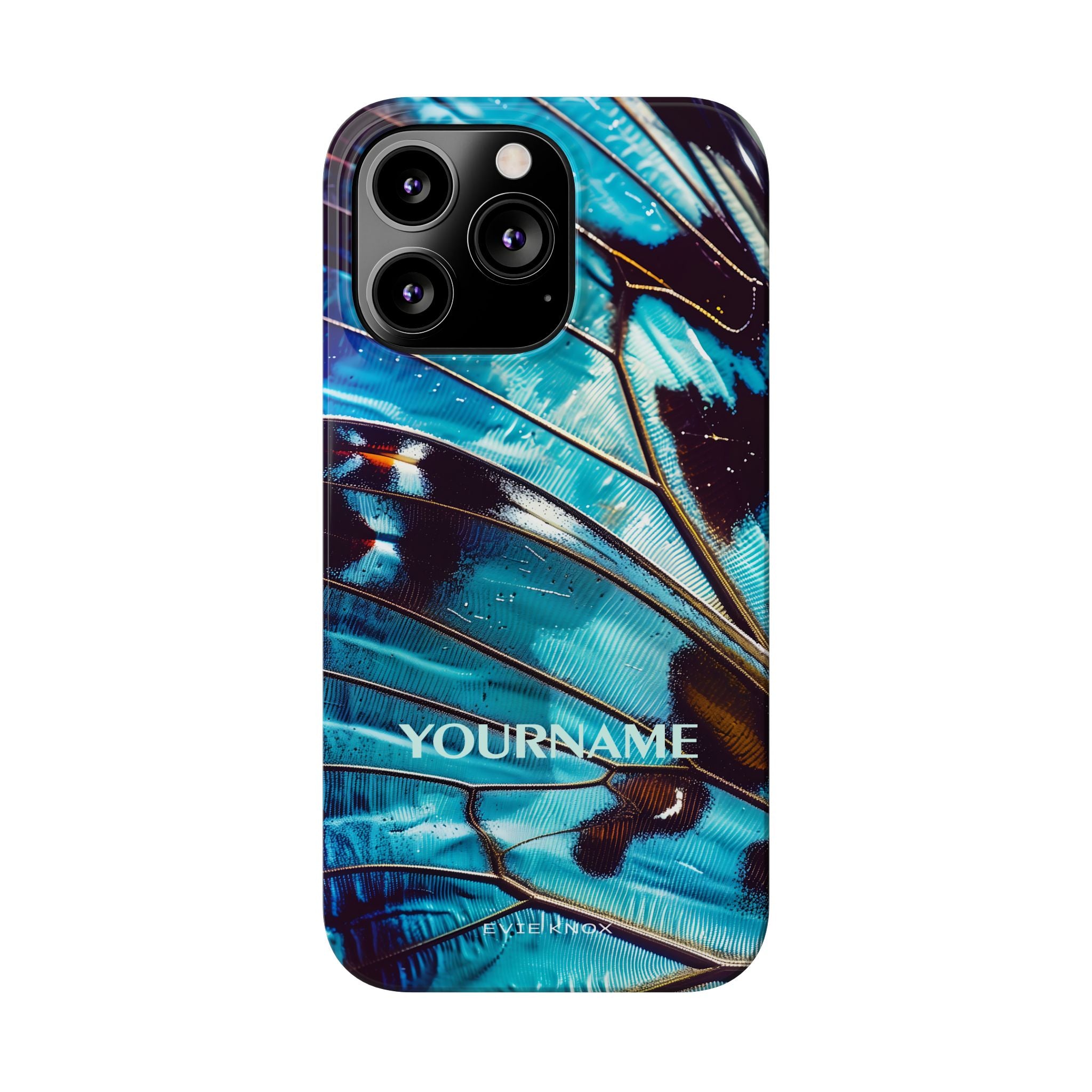 Blue Morpho Butterfly Wing Slim Phone Case