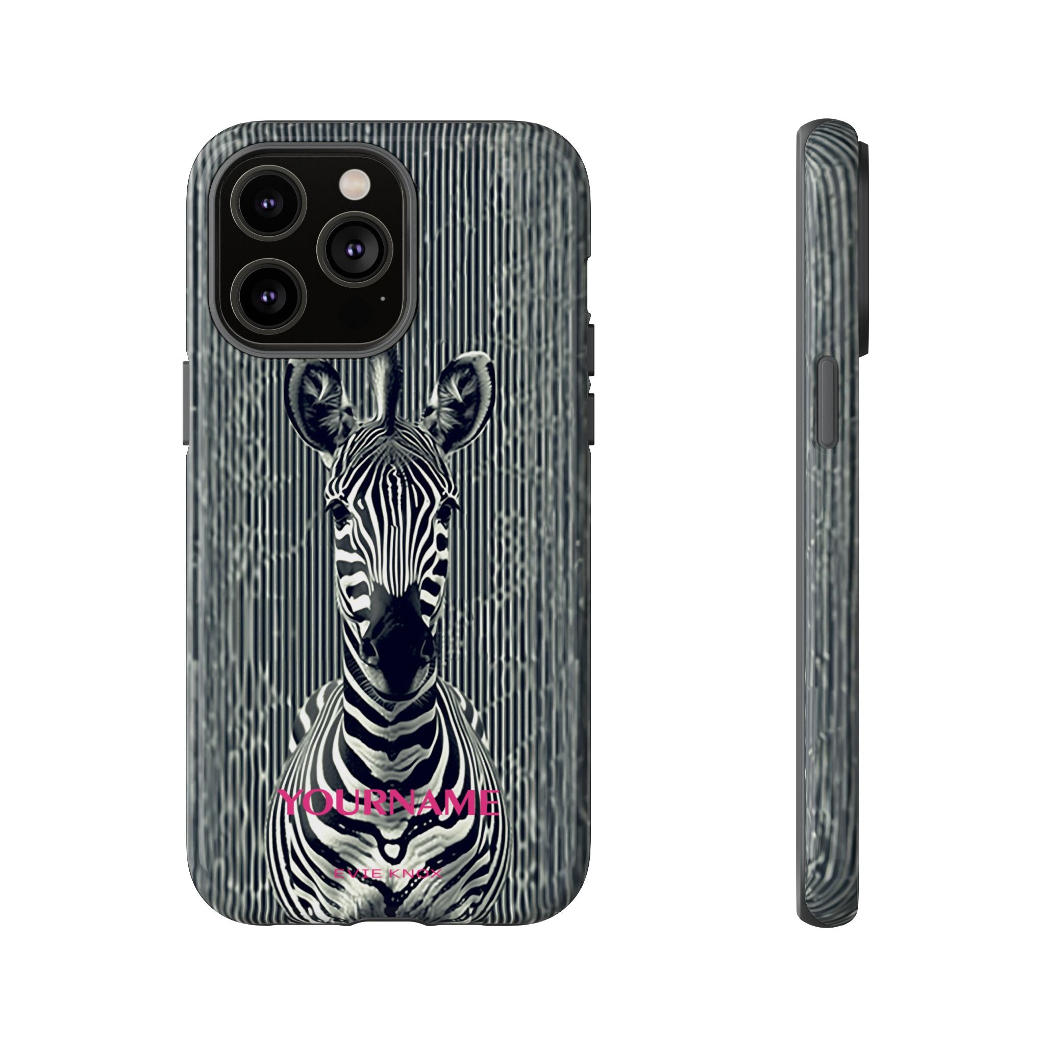 Zebra on Stripes Phone Case - Tough Protective iPhone Cover