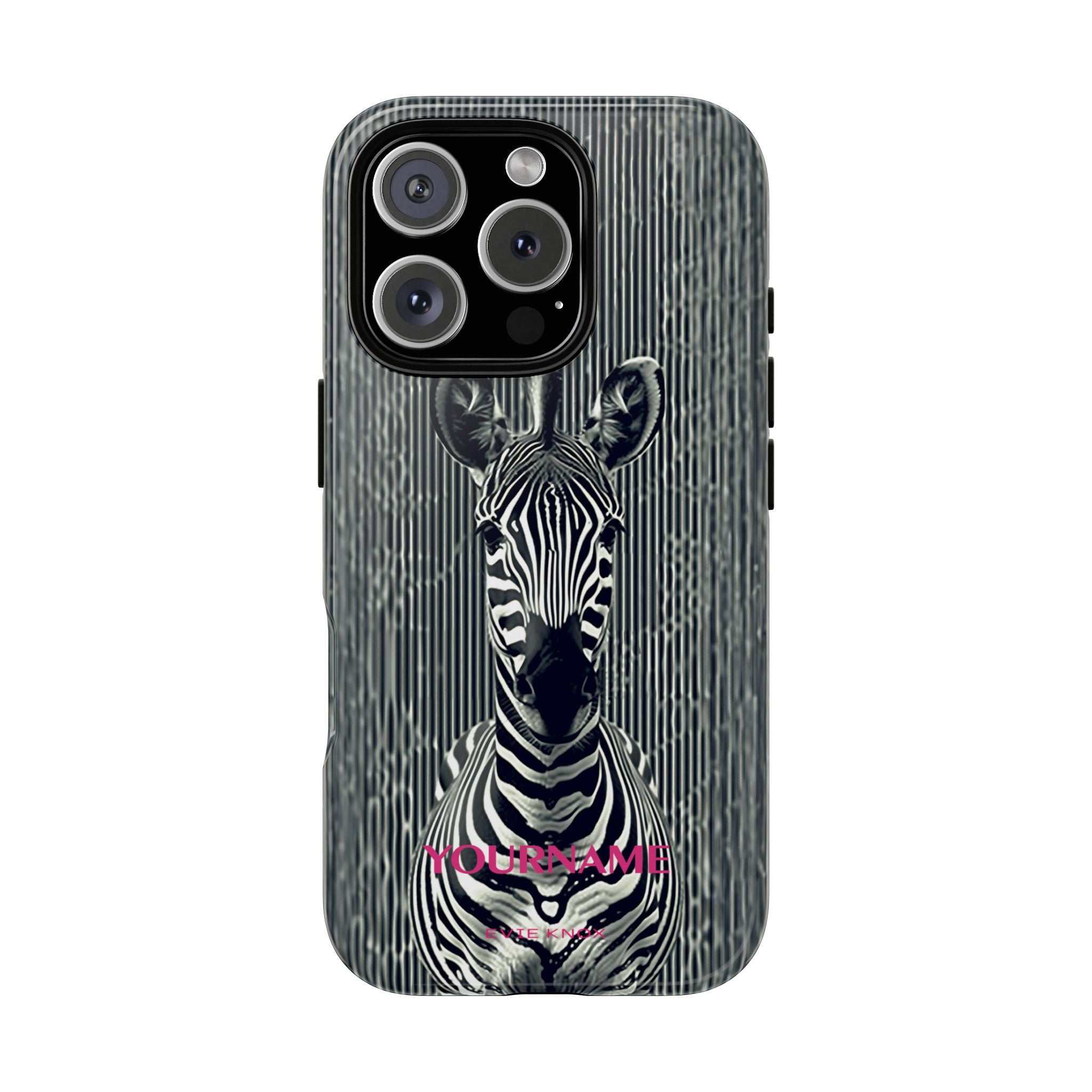 Zebra on Stripes Phone Case - Tough Protective iPhone Cover