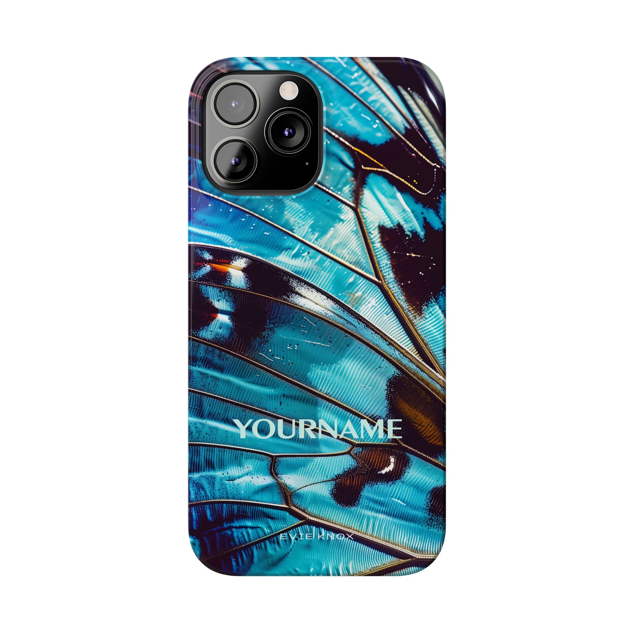 Blue Morpho Butterfly Wing Slim Phone Case