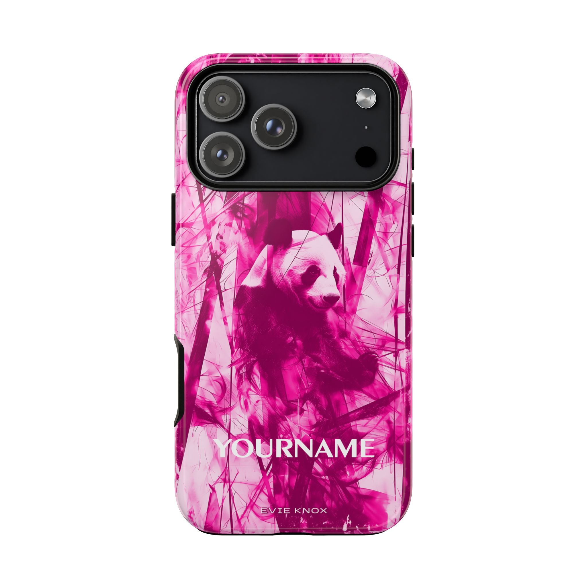 Berry Panda on Bamboo iPhone Case — Abstract Protective Tough Case