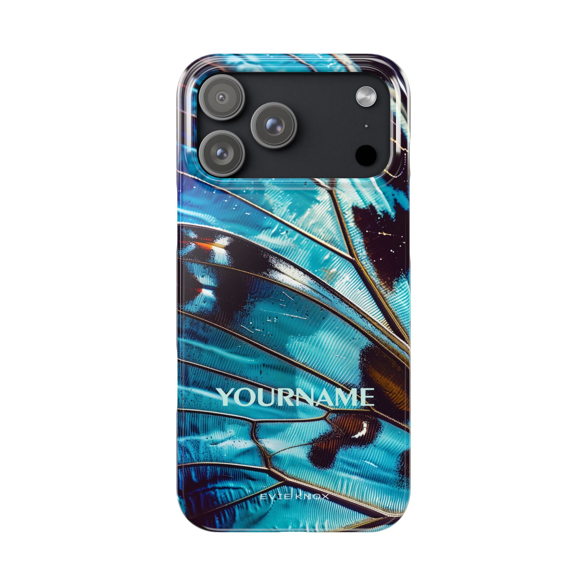 Blue Morpho Butterfly Wing Slim Phone Case