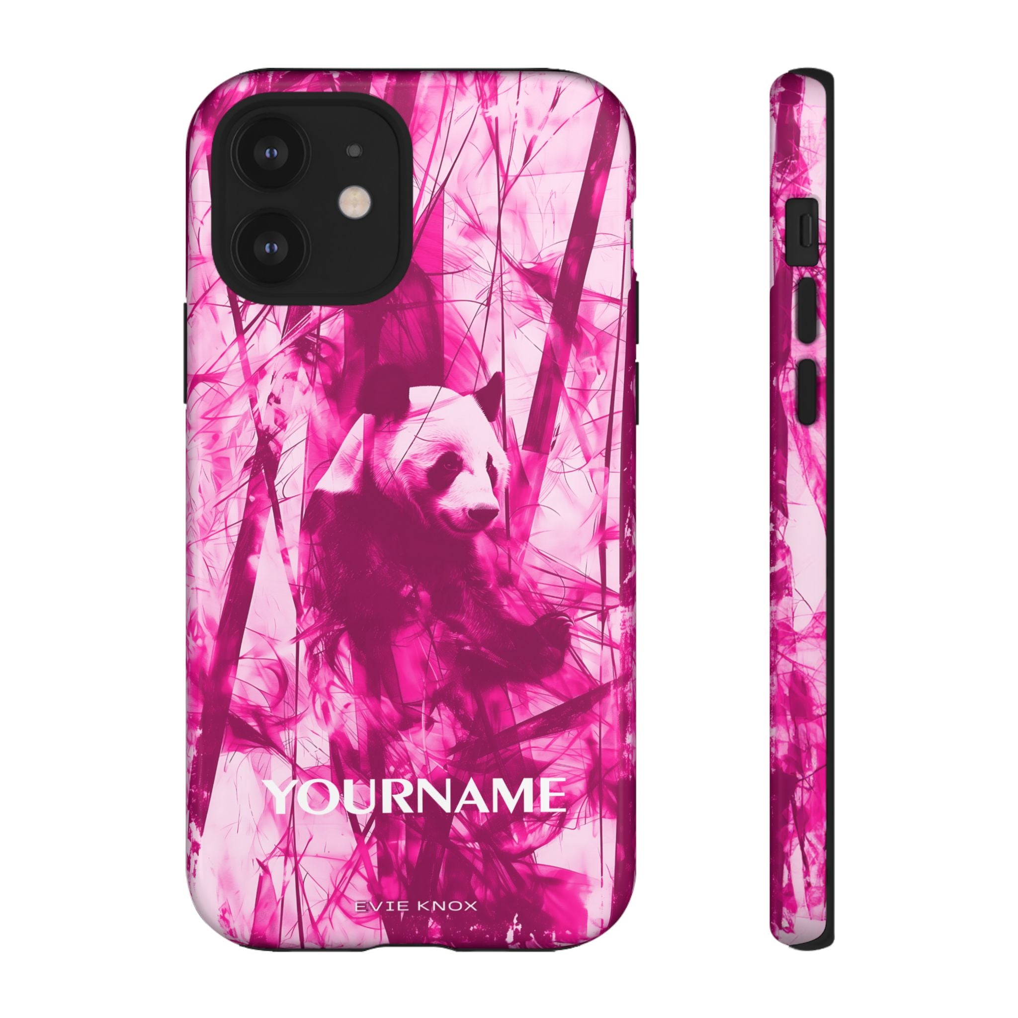 Berry Panda on Bamboo iPhone Case — Abstract Protective Tough Case
