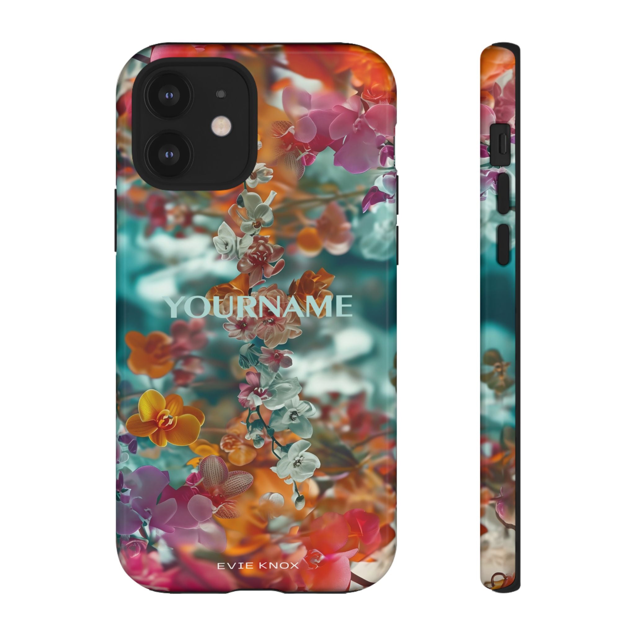 Floral Cascade Tough iPhone Case — Vibrant Tropical Blossom Design