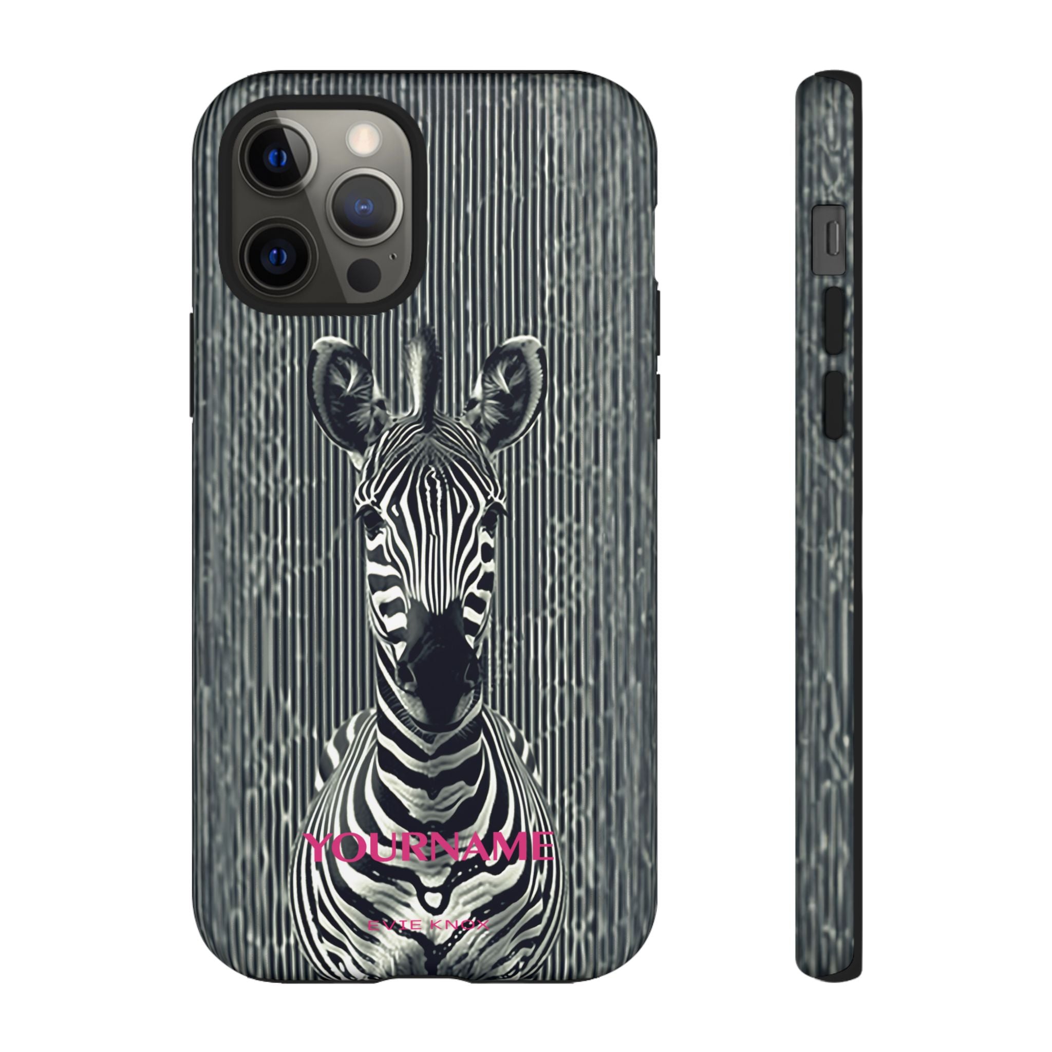 Zebra on Stripes Phone Case - Tough Protective iPhone Cover
