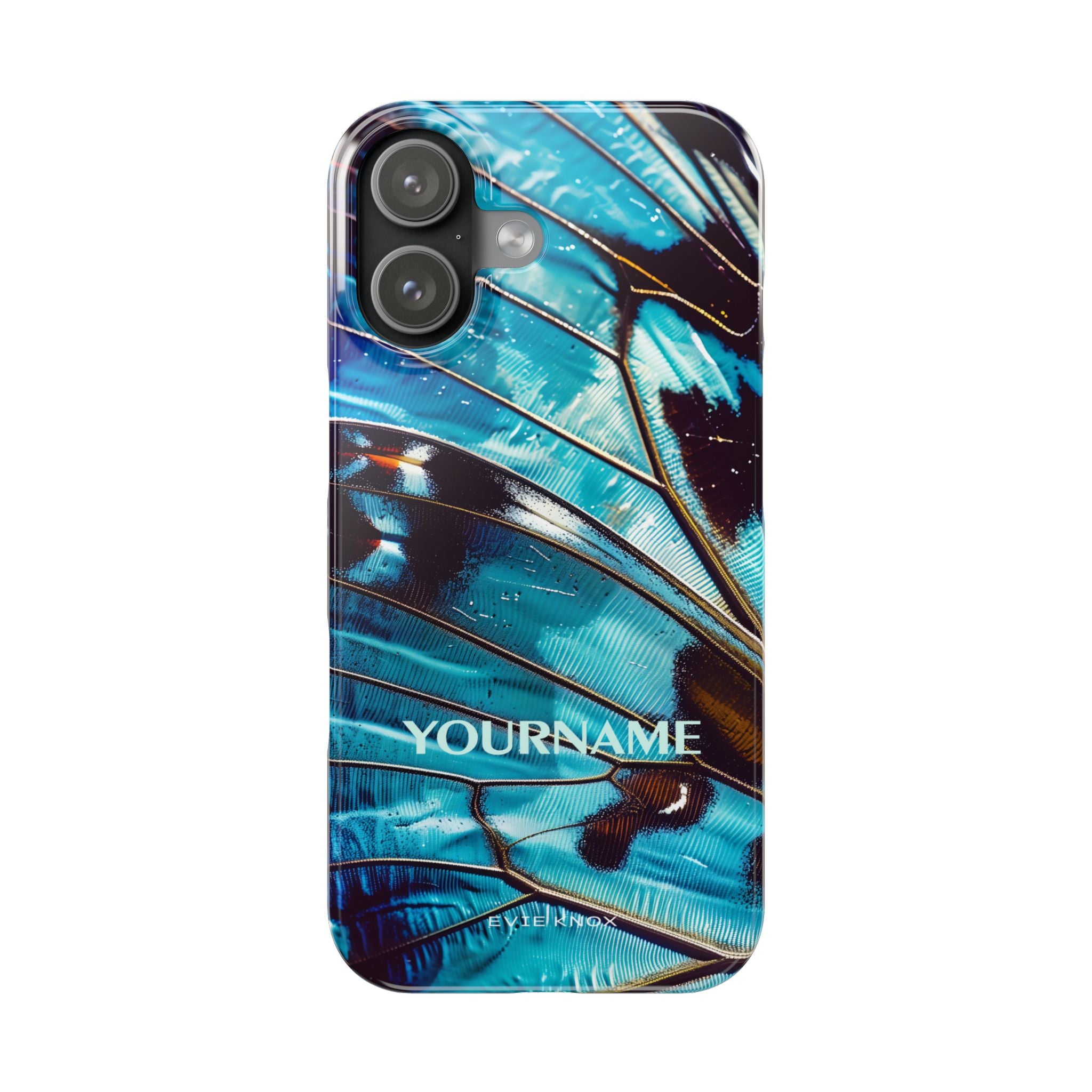 Blue Morpho Butterfly Wing Slim Phone Case