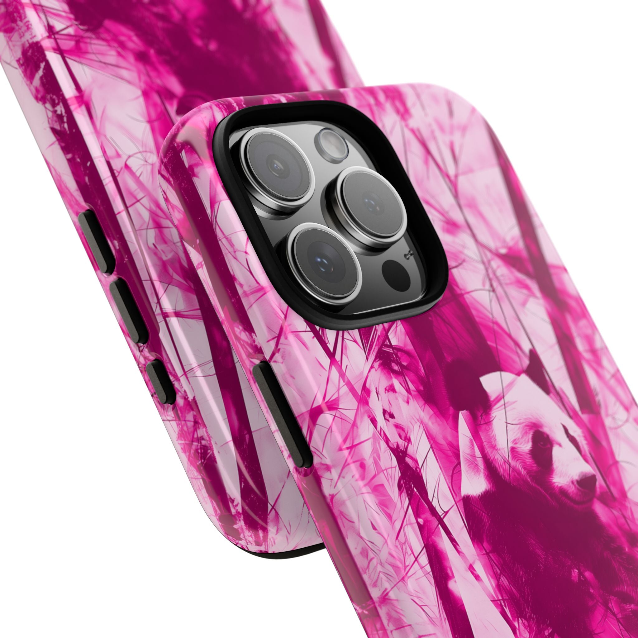 Berry Panda on Bamboo iPhone Case — Abstract Protective Tough Case