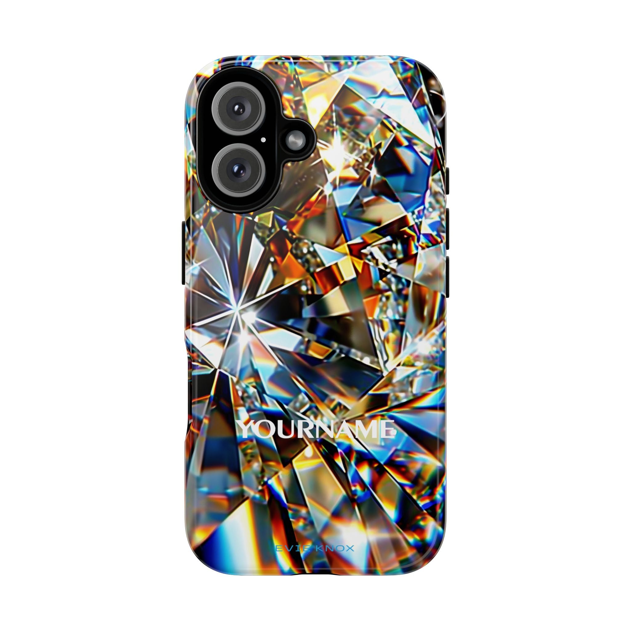 Diamond Facet Tough Case — Prismatic Crystal Print Phone Cover