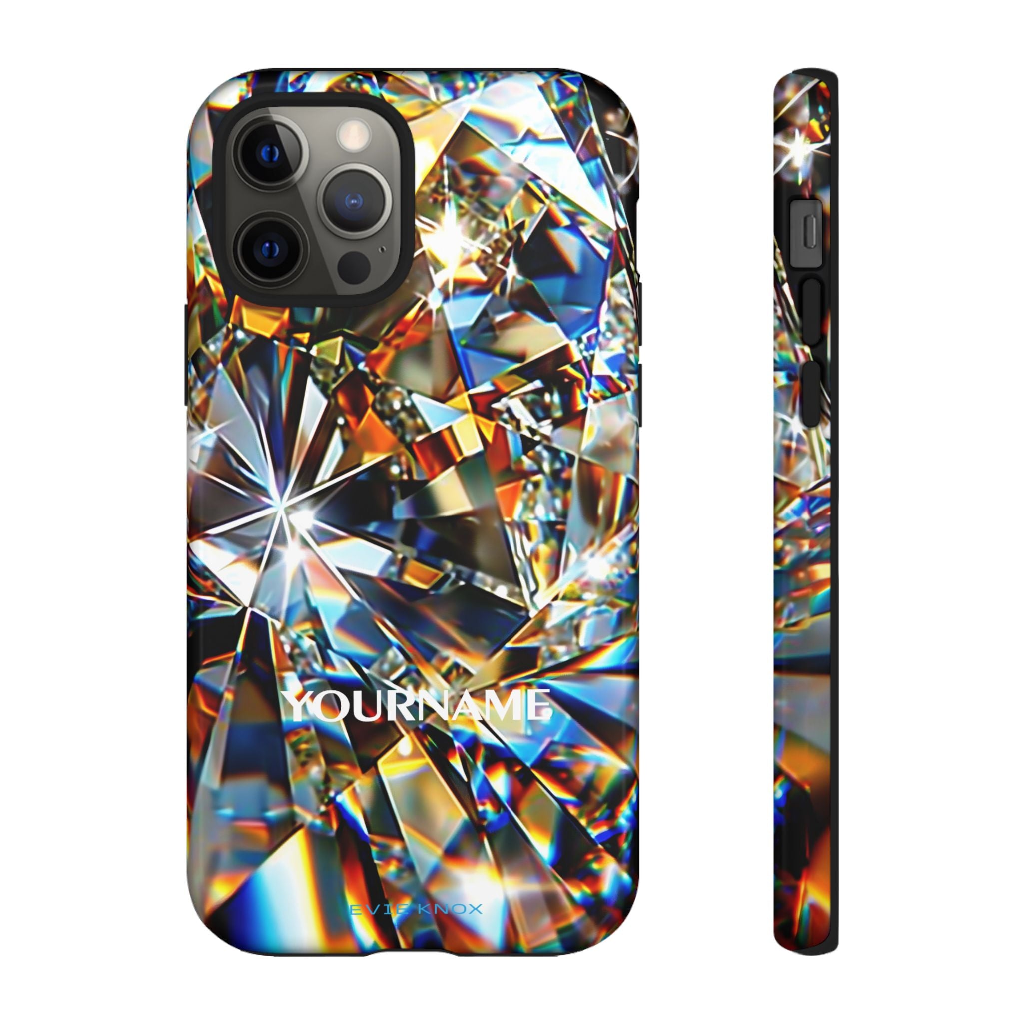 Diamond Facet Tough Case — Prismatic Crystal Print Phone Cover
