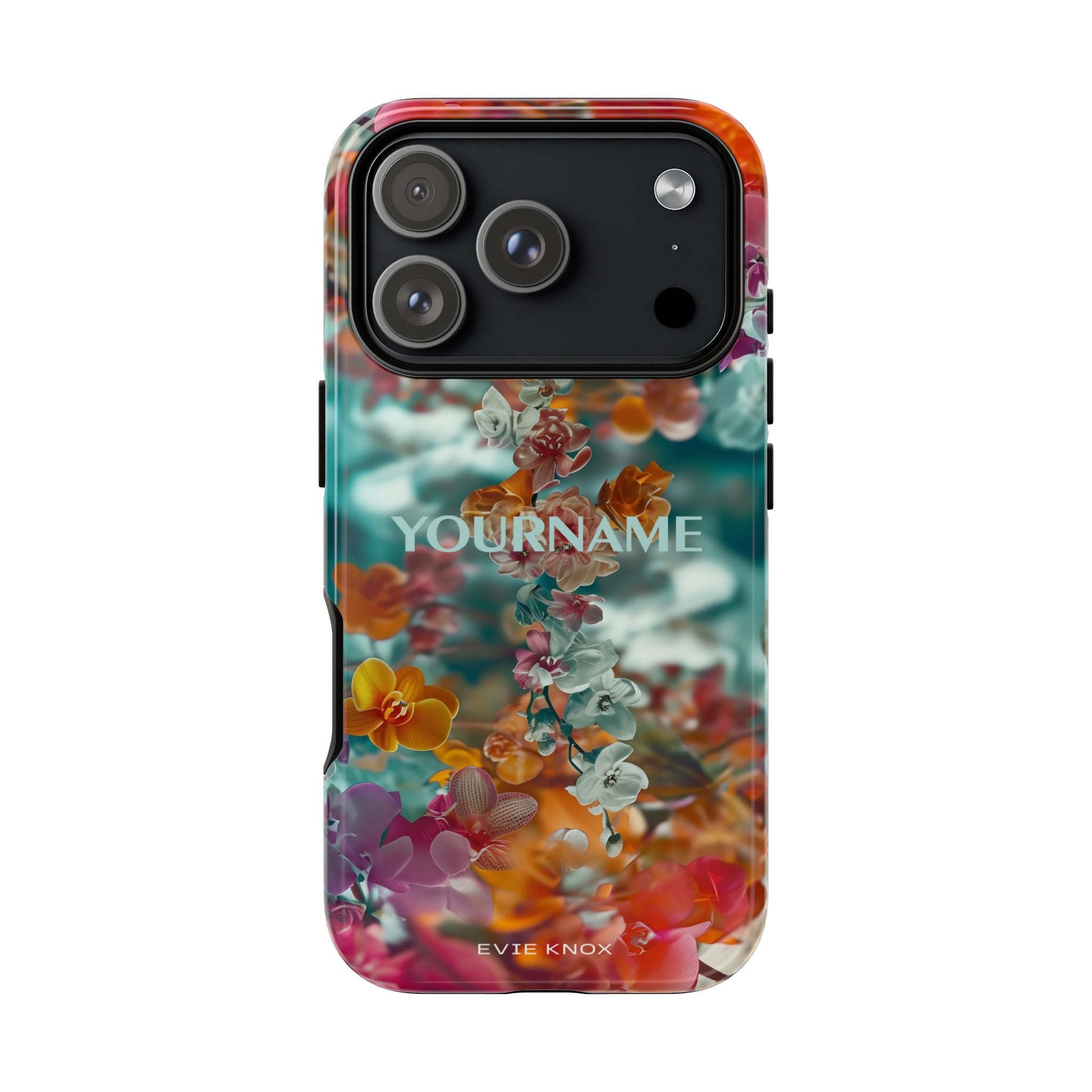 Floral Cascade Tough iPhone Case — Vibrant Tropical Blossom Design