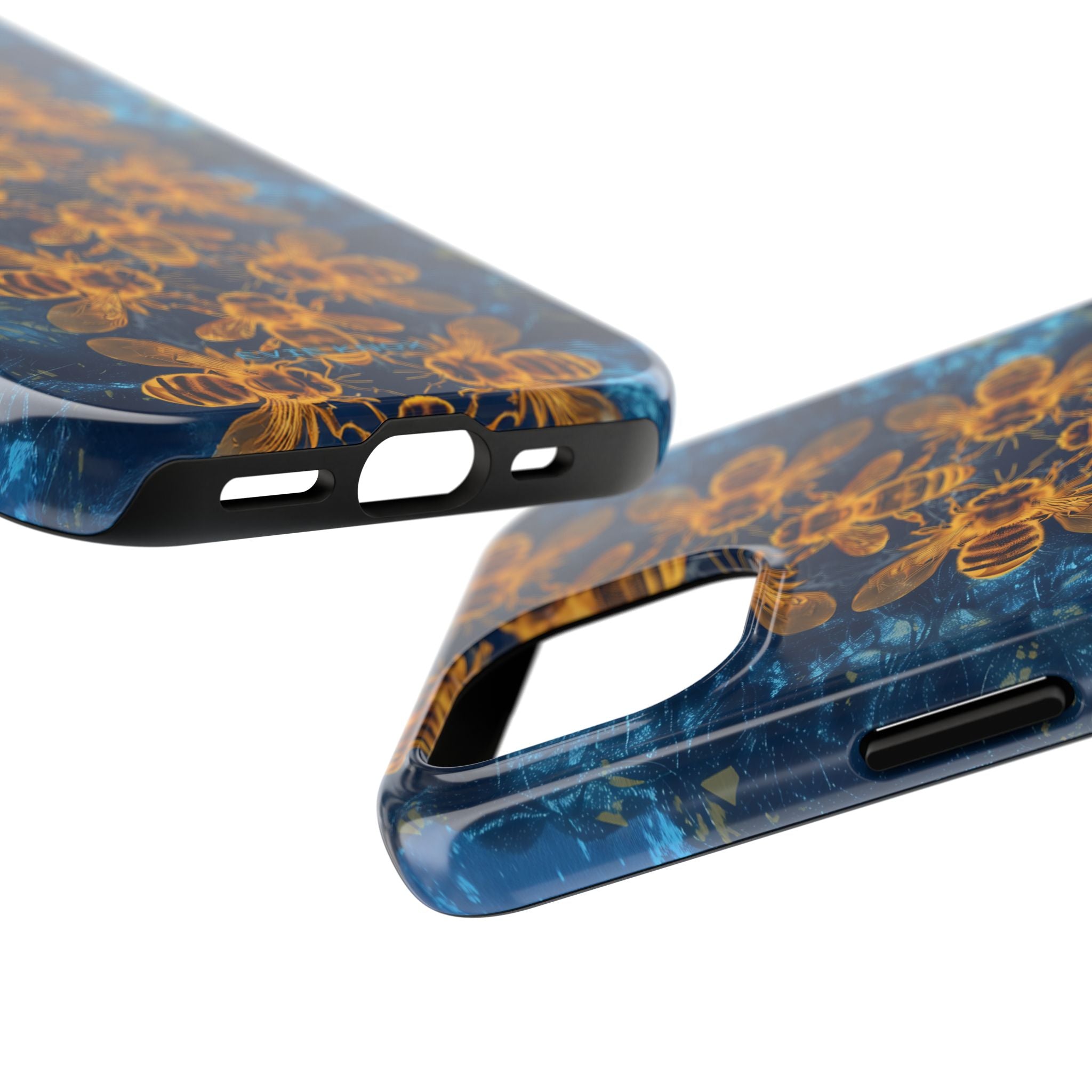 Bees On Blue iPhone Case