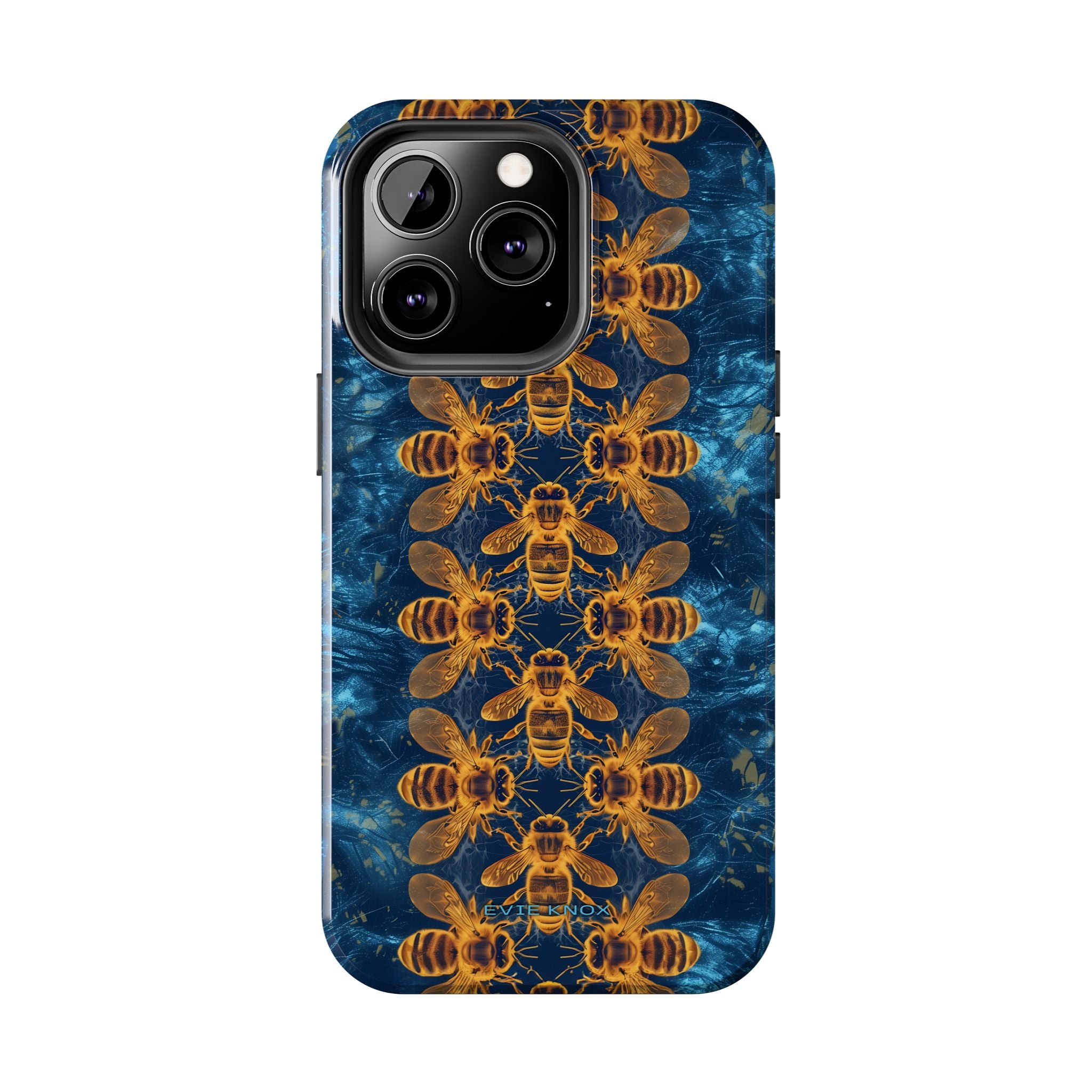 Bees On Blue iPhone Case